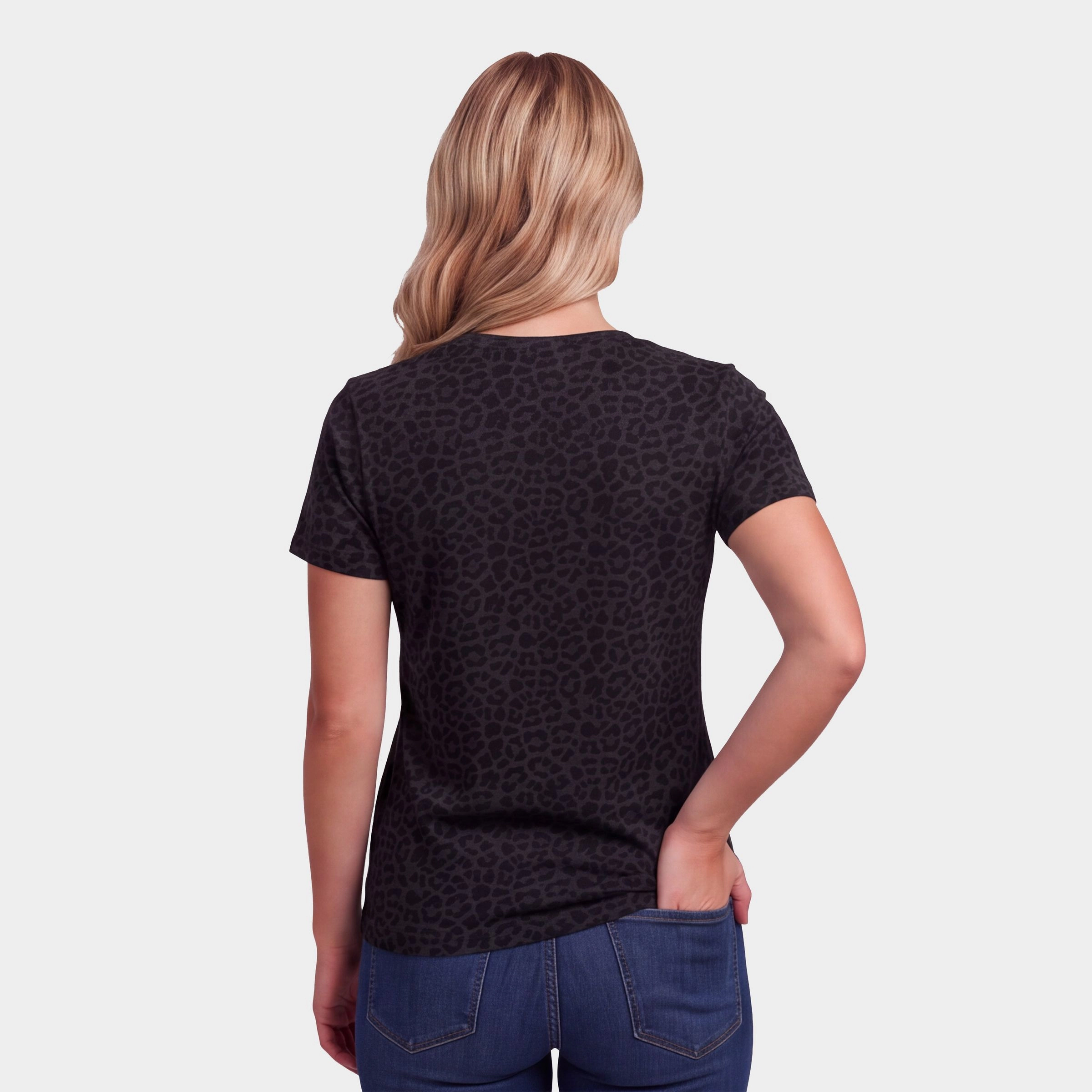 Simply Sage Market - Women's Leopard Print Tee Varsity Football Mama