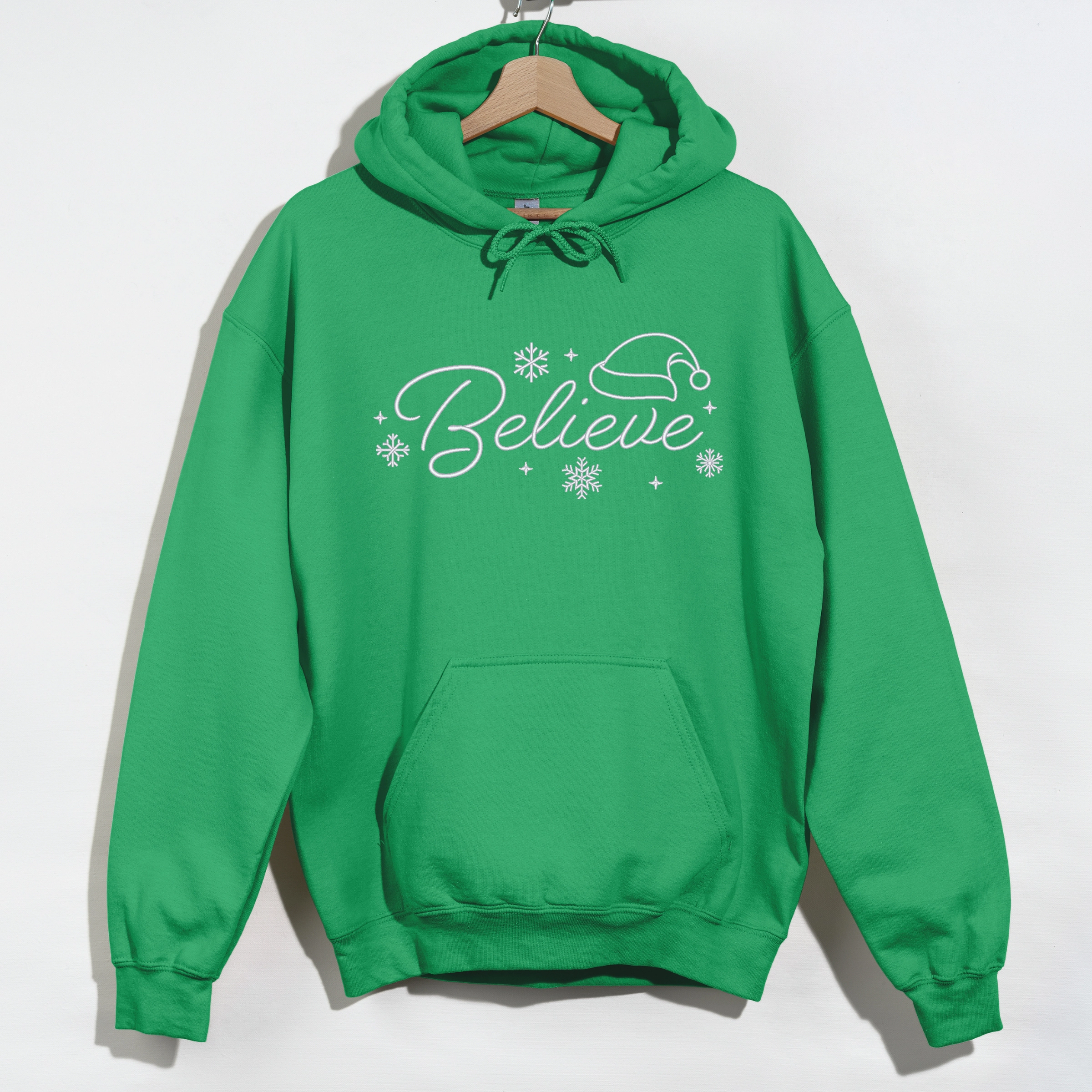 Simply Sage Market - Women's Graphic Hoodie Embroidered Believe Snowflake