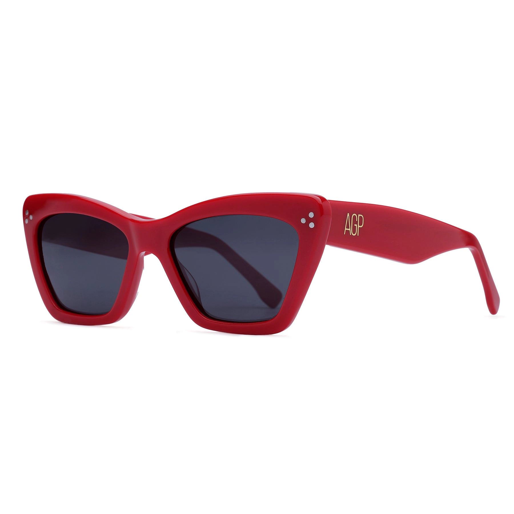 AGP PARIS Women's Retro Cat Eye Acetate Polarized Lens UV400 Sunglasses