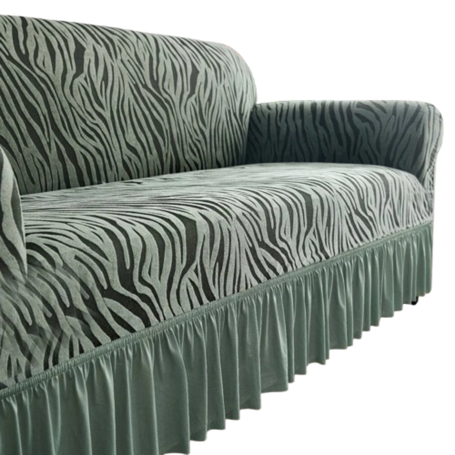 SS Design High Stretch Sofa Couch Cover with Skirt Hem