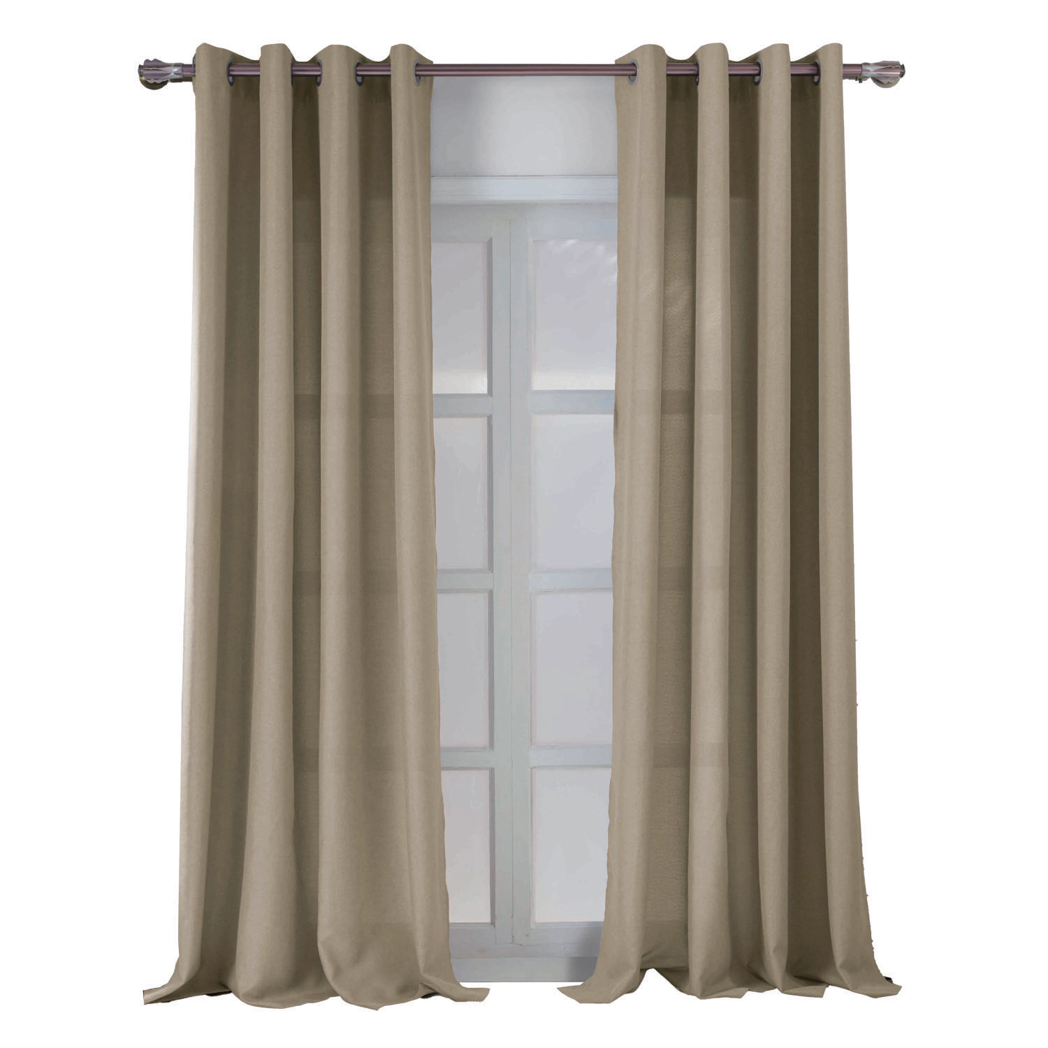 RT Designers Collection Cole Textured Grommet Room Darkening Curtain Panel 54" x 84" Taupe