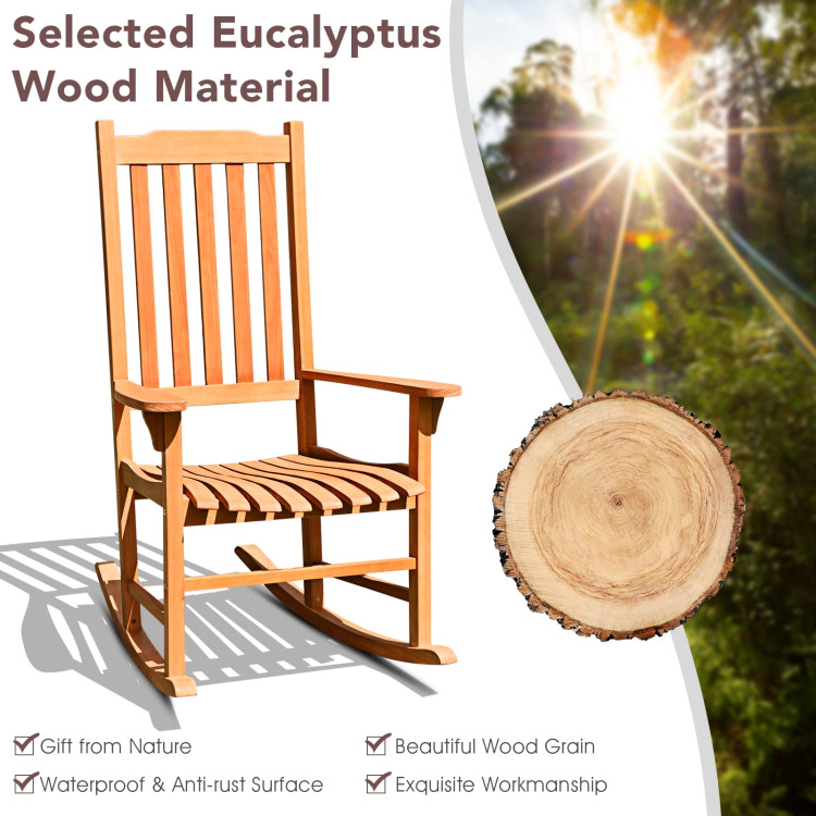 Hivvago Outdoor Rocking Chair Single Rocker For Patio Deck