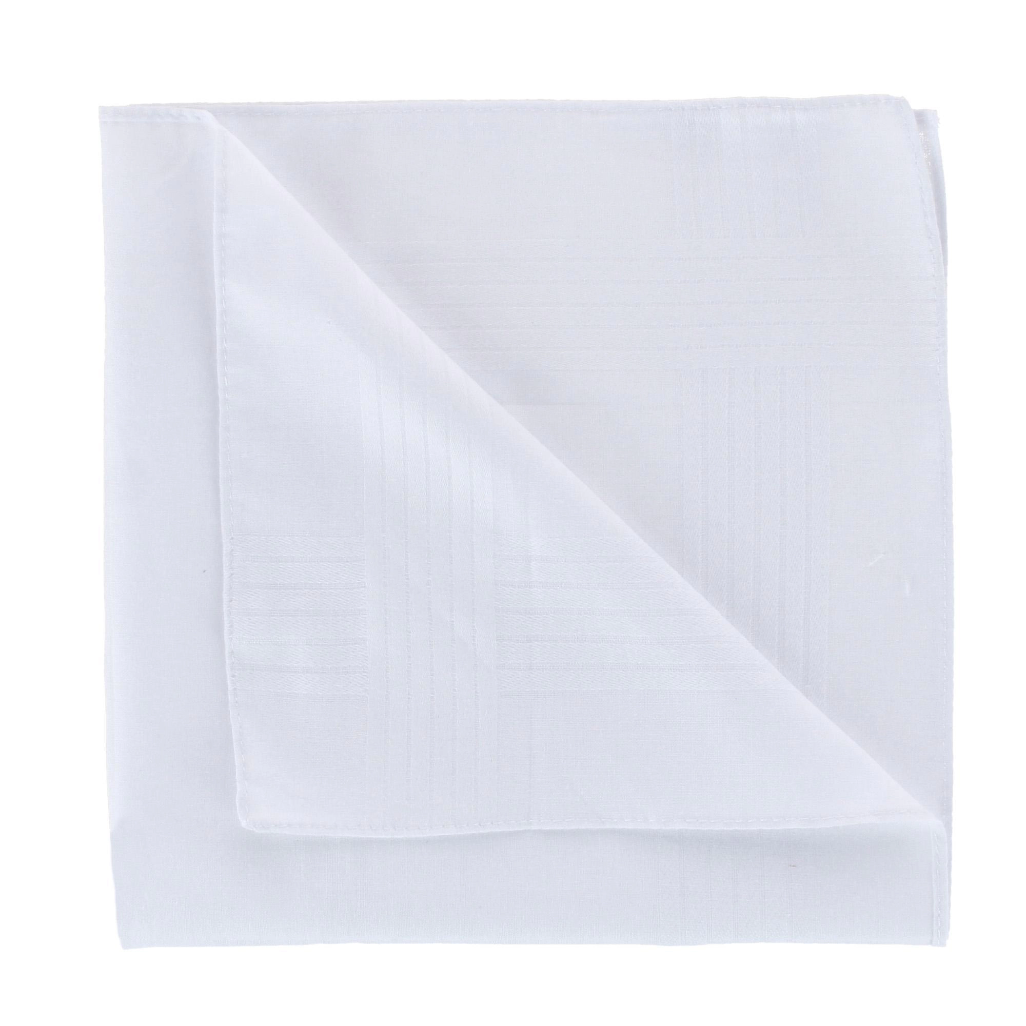 Essentials by Trafalgar Classic White 3 Pack Handkerchiefs
