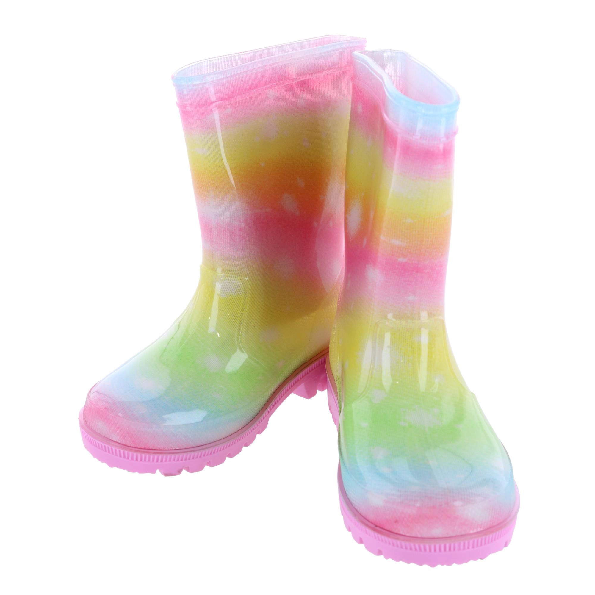 Laura Ashley Kid's Rainbow Print Rain Boots
