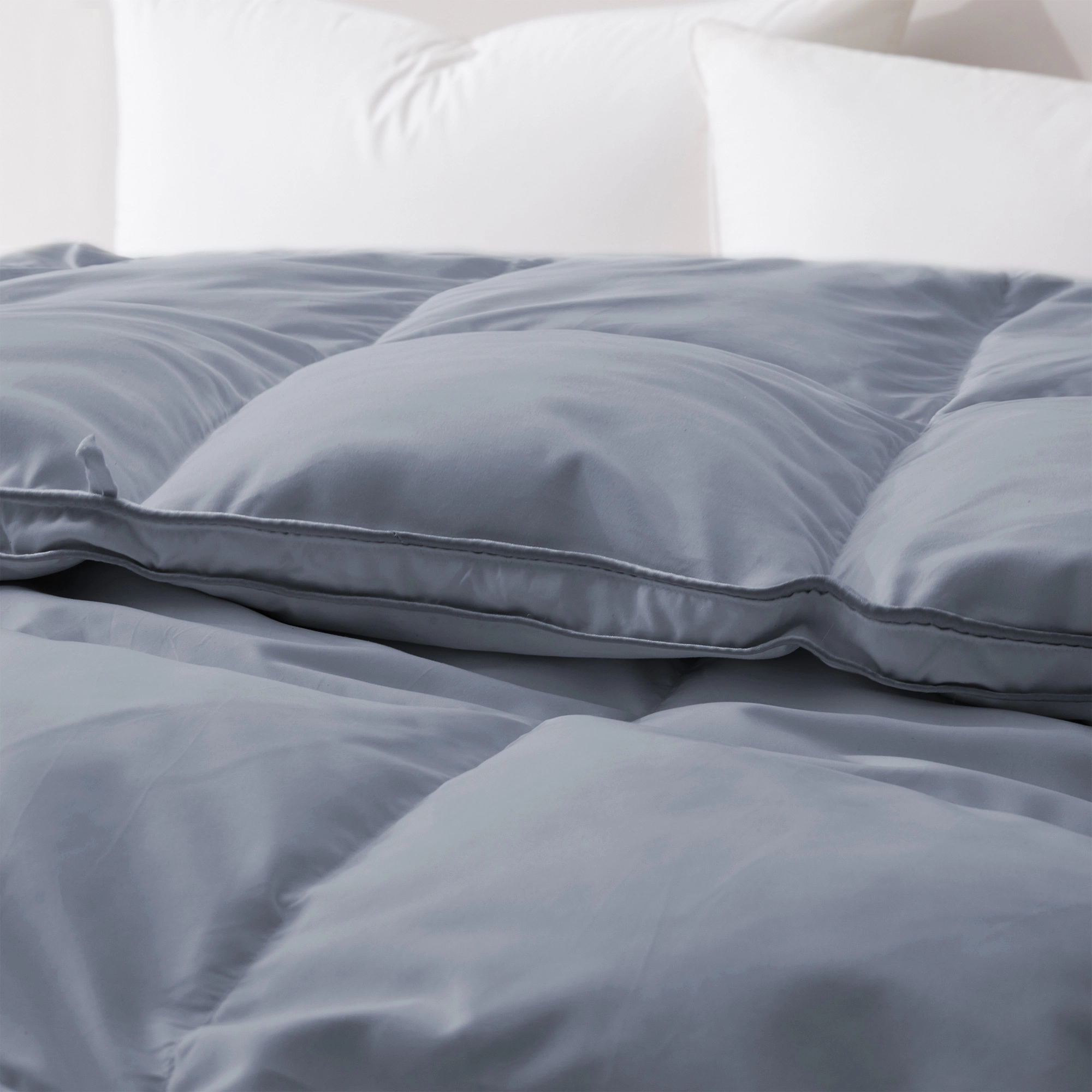 Unikome Goose Feather Down Comforter – All Season Duvet Insert with Soft Noiseless Shell
