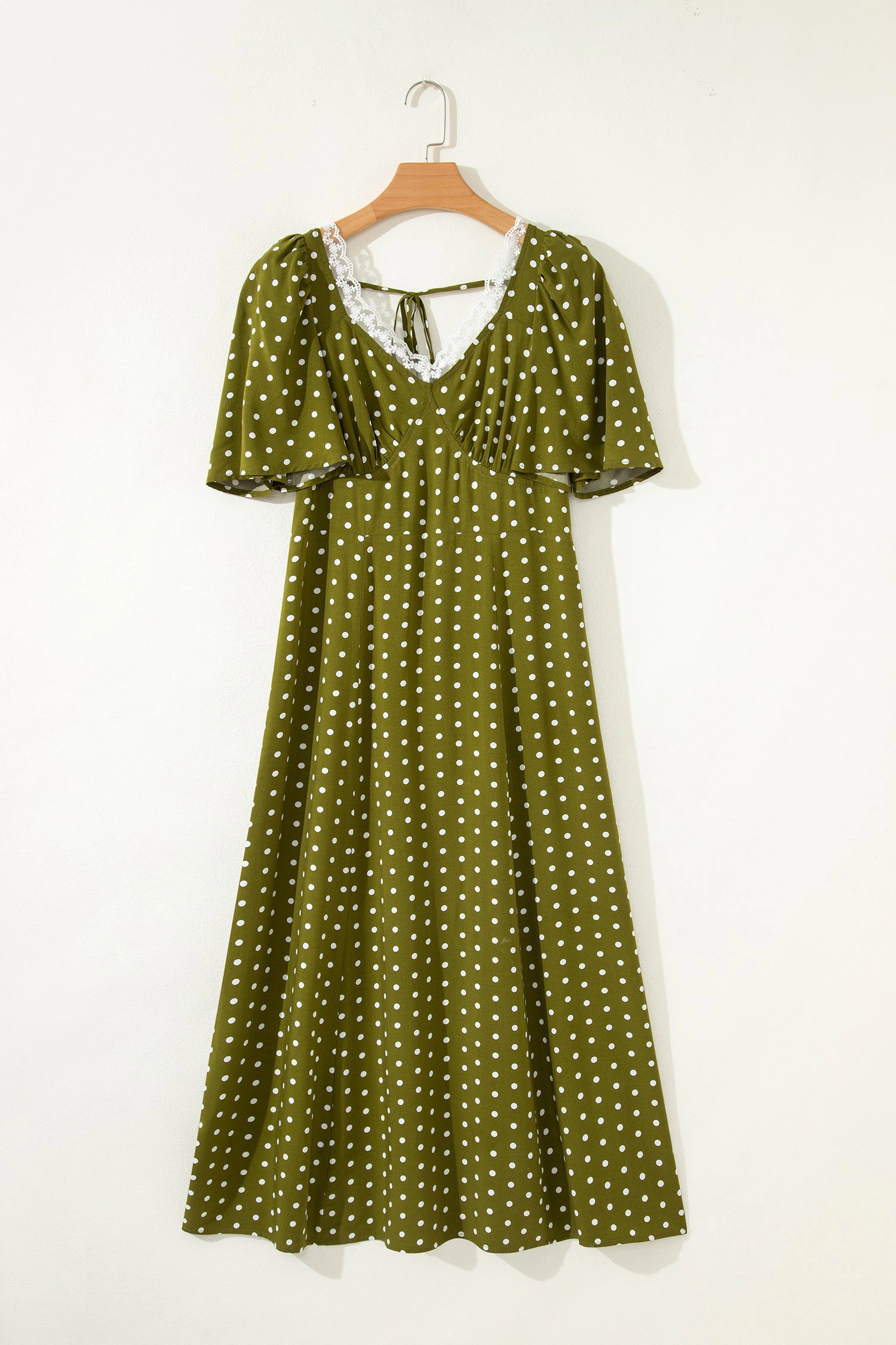 Threaded Pear Womens Londyn High Waist Maxi Dress - Green