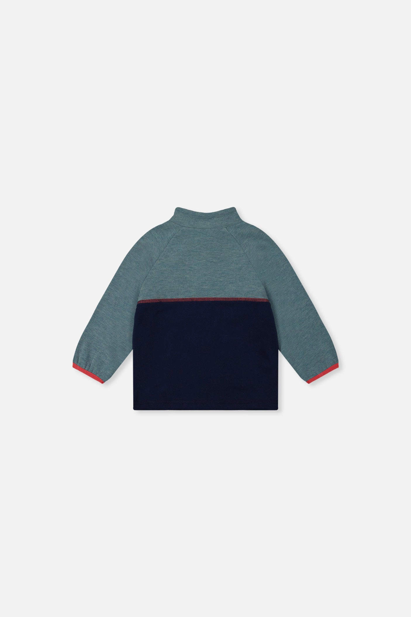 Deux par Boys Quarter Zip Mock Neck Brushed Jersey Top with Side Pockets