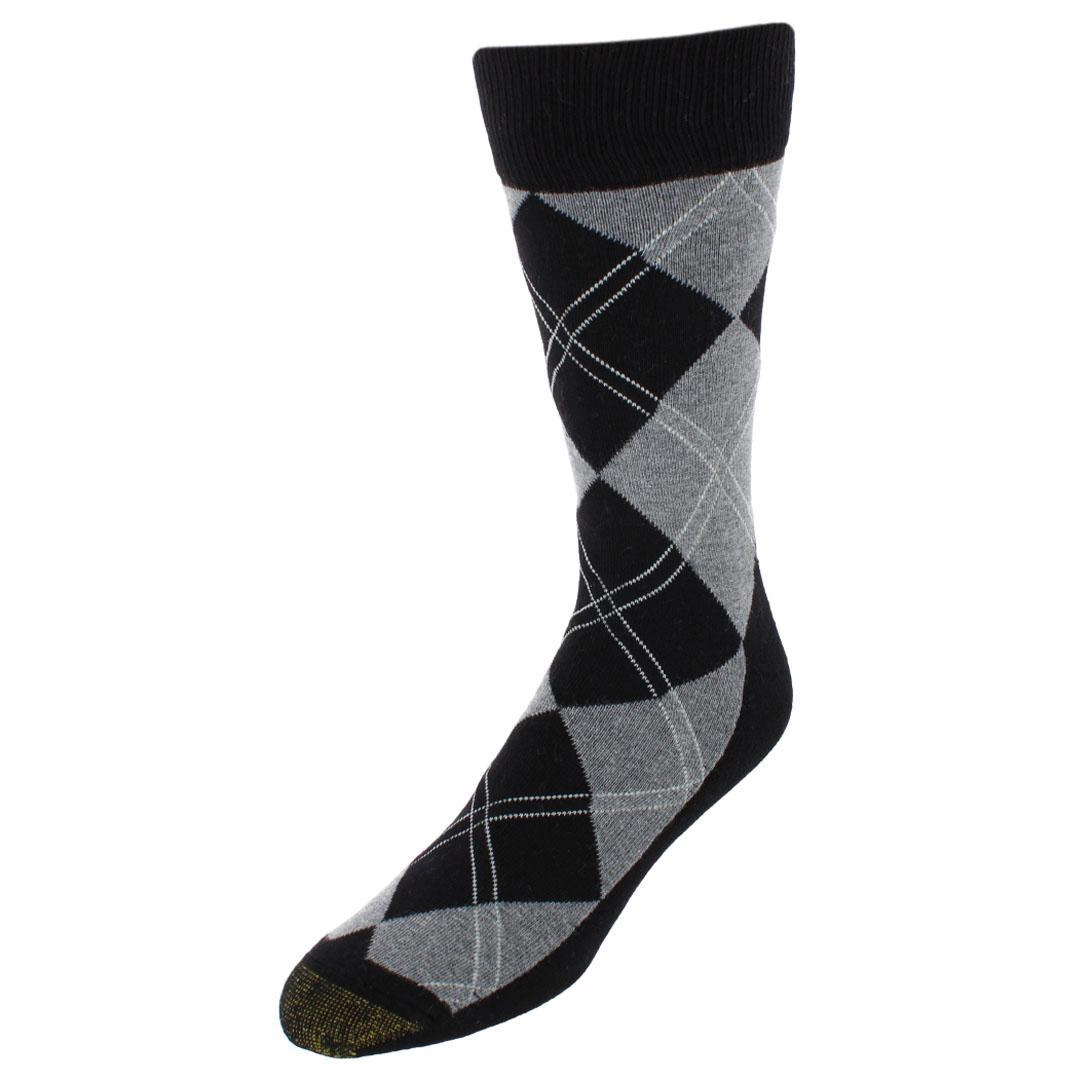 Gold Toe Men's Comfort Cushion Argyle Crew Socks (3 Pairs)