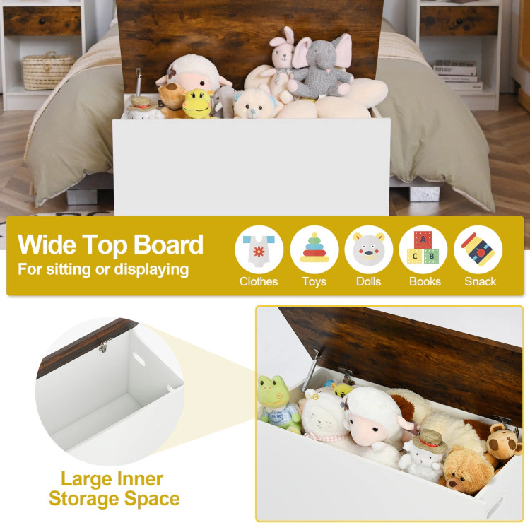 Hivvago Flip-top Storage Chest with Self-hold Cover and Pneumatic Rod