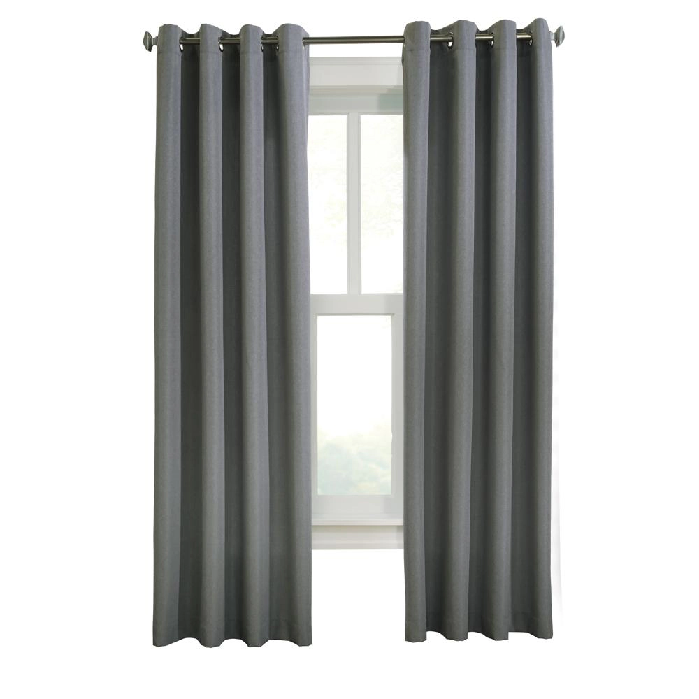 Habitat Margaret Light Filtering Window Treatment Grommet Curtain Panel for Bedroom 52" x 95" Charcoal