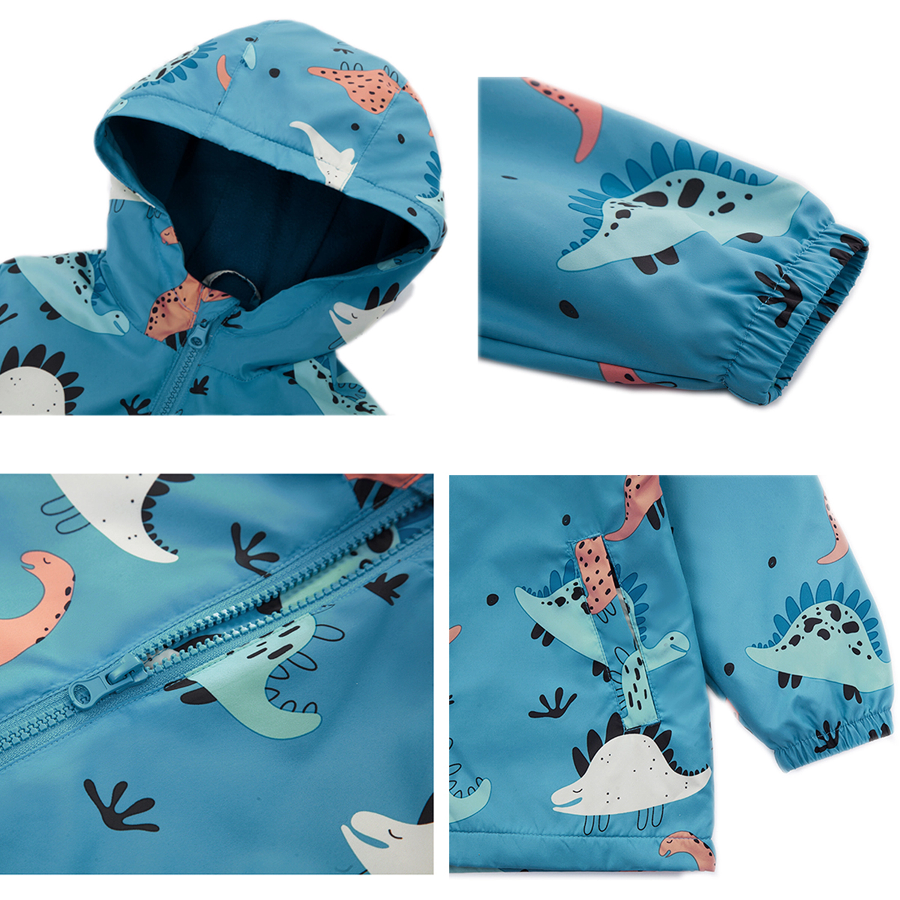 Rokka&Rolla Toddler Boys Lightweight Fleece-Lined Jacket