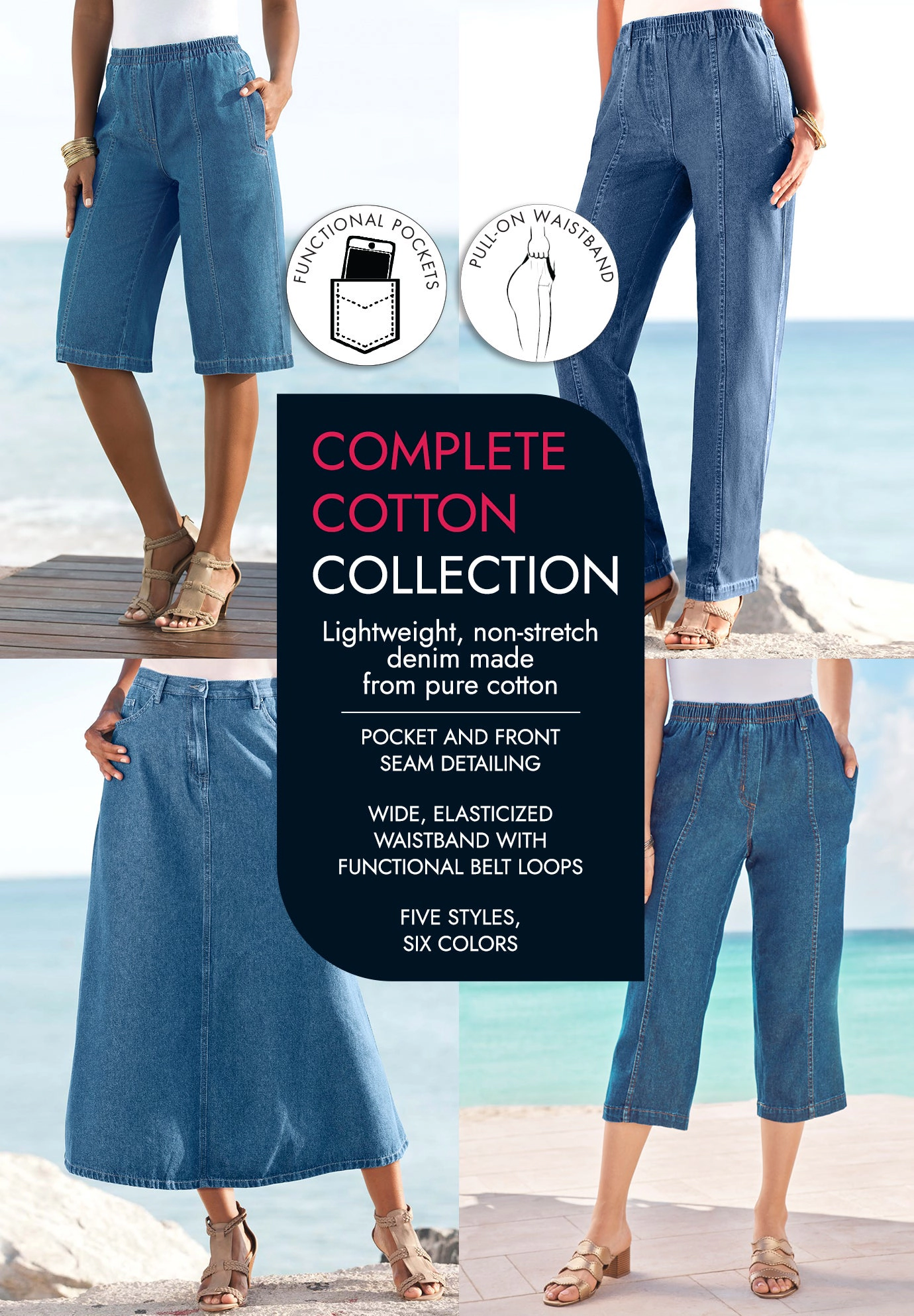 Roaman's Women's Plus Easy-Wear Straight Leg Jean