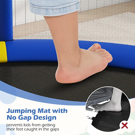 Hivvago 55" Kids Trampoline Gift For For 3-6 Years Old Boys And Girls