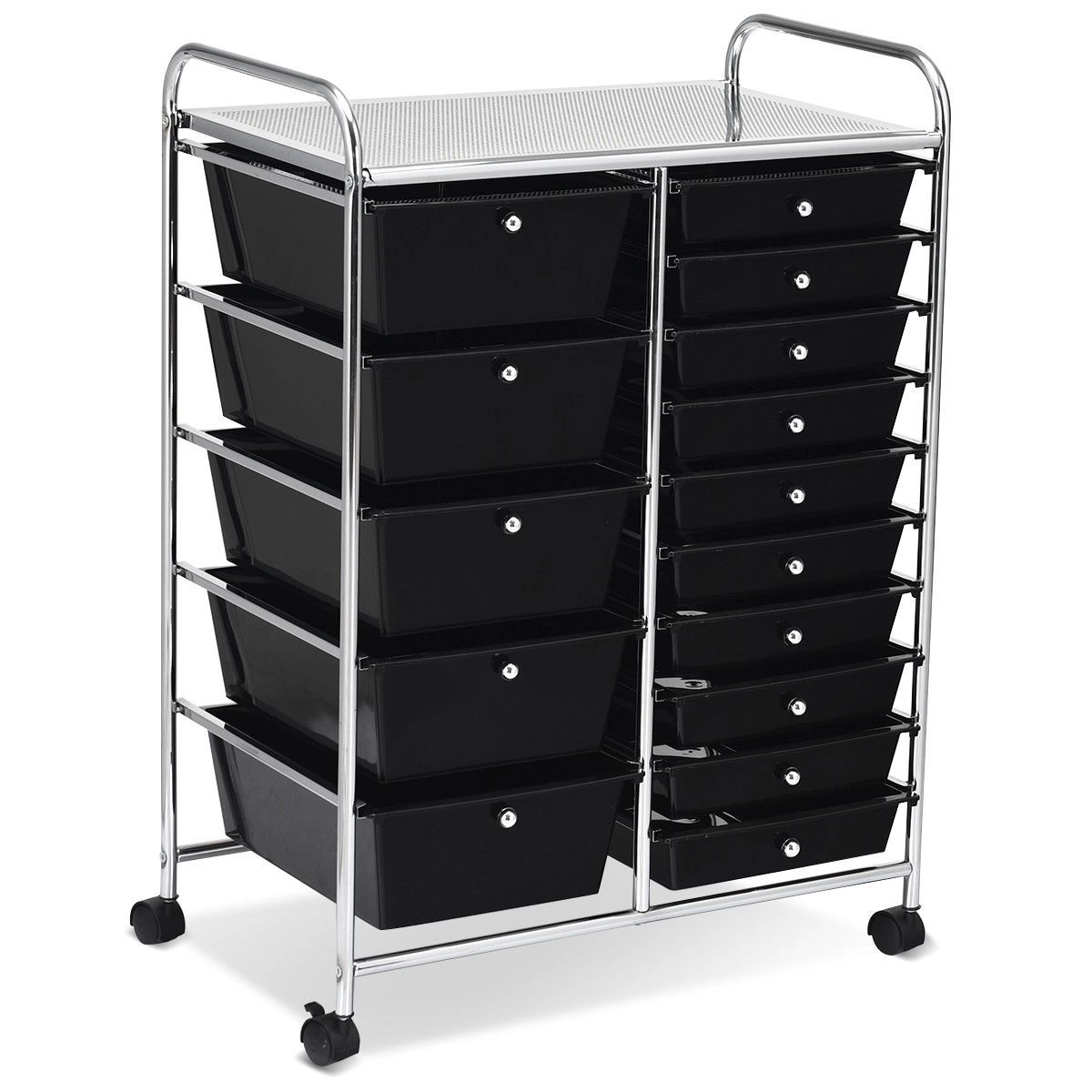 SlickBlue 15 Drawer Utility Storage Cart with Wheels