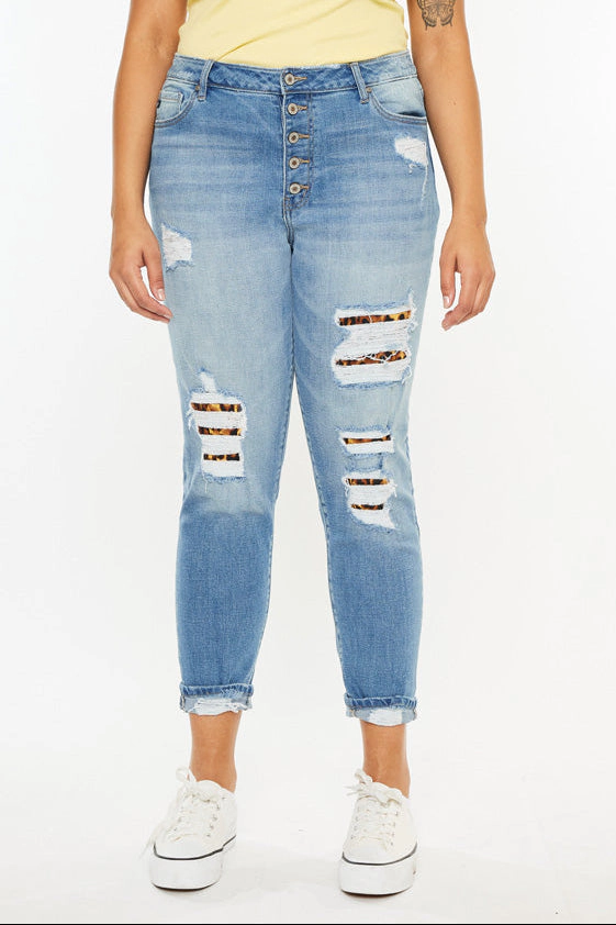Kancan Women's Plus High Rise Ankle Skinny Jeans Beatrice