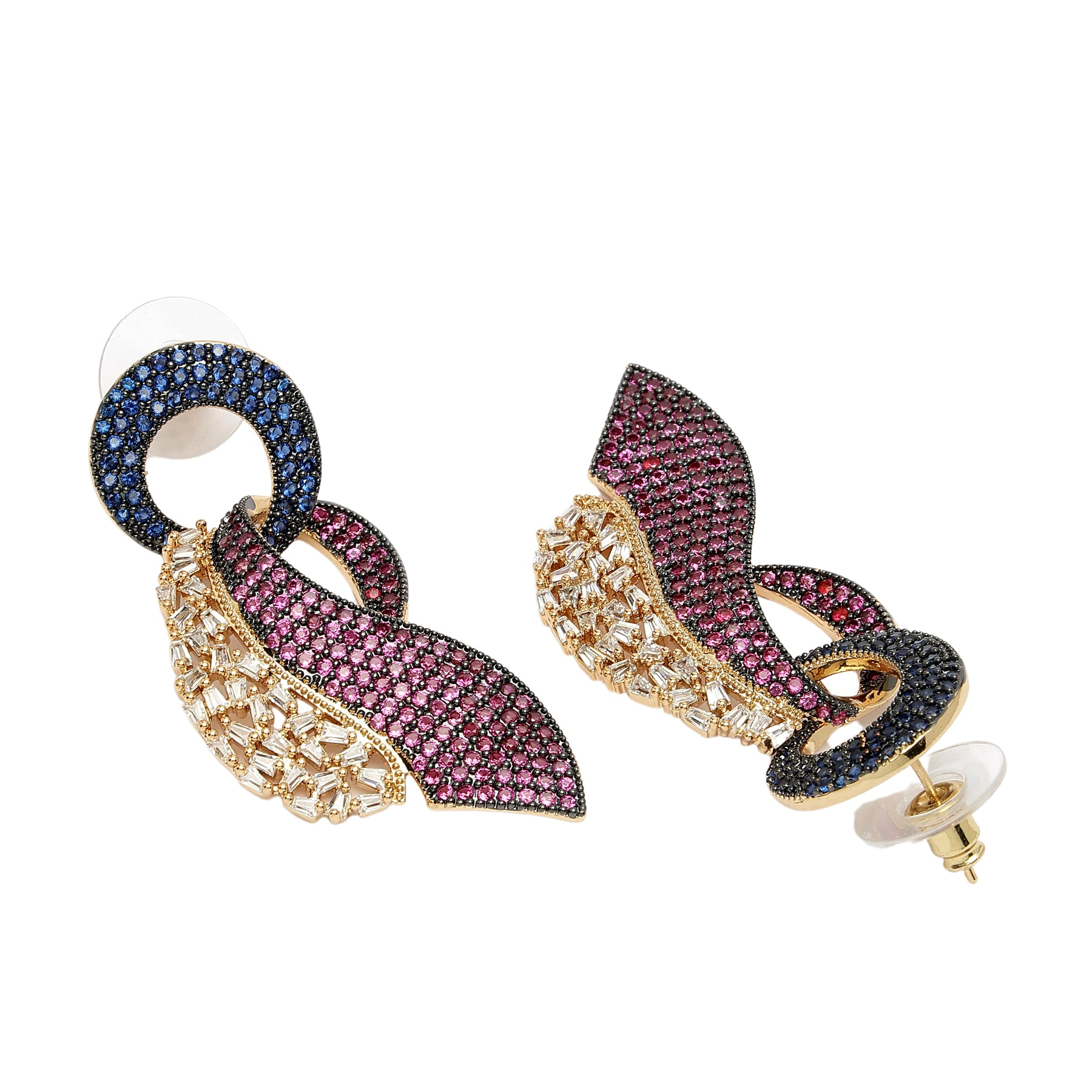 AGP PARIS Womens Diva Cubic Zirconia Modern Drop Earrings