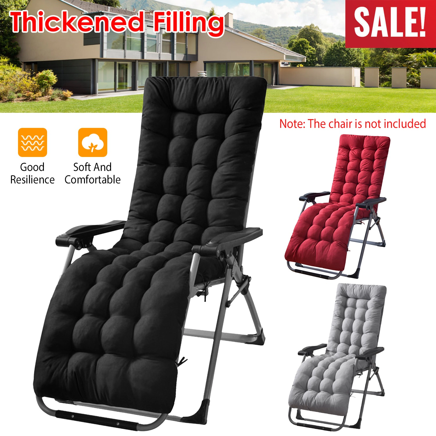 GBruno Polyester Chaise Lounger Cushion