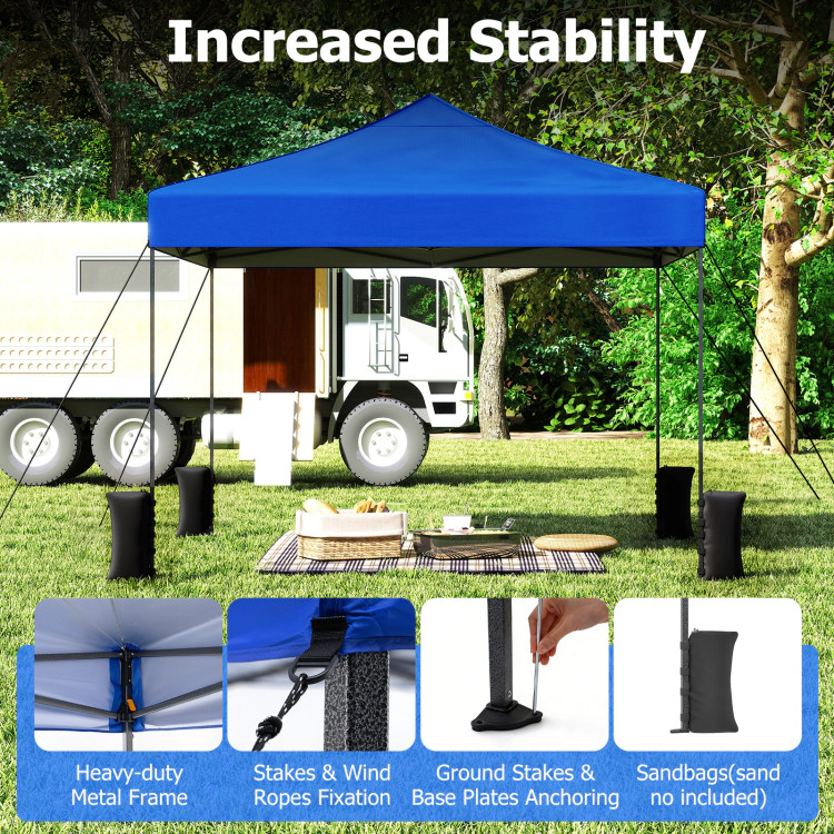 Hivvago 9.5 x Feet Pop up Canopy Tent with Adjustable Heights