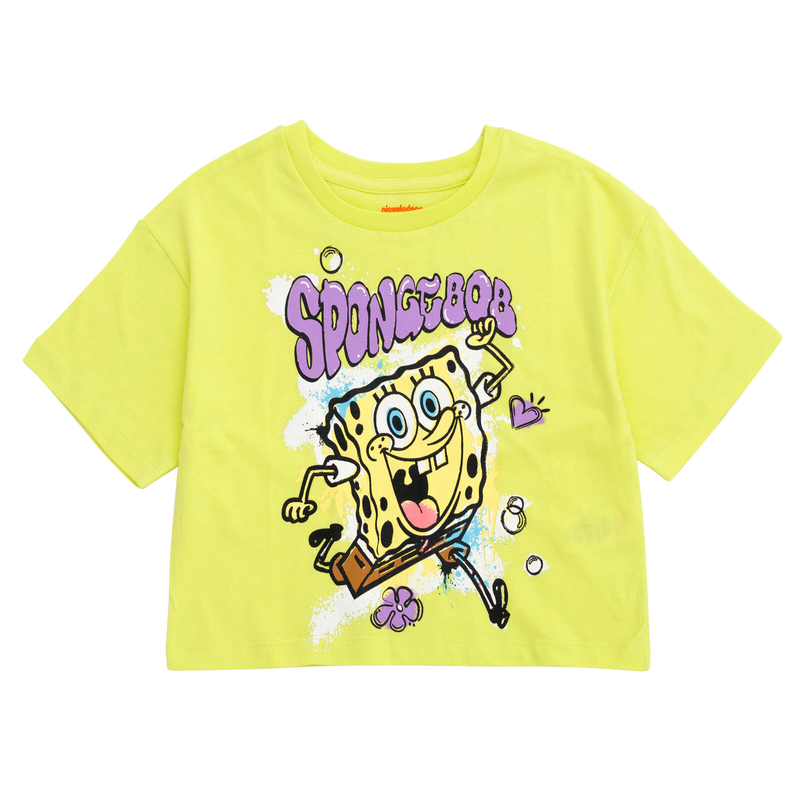 SpongeBob SquarePants Girls' 2-Piece Cropped Tee and Skort Set