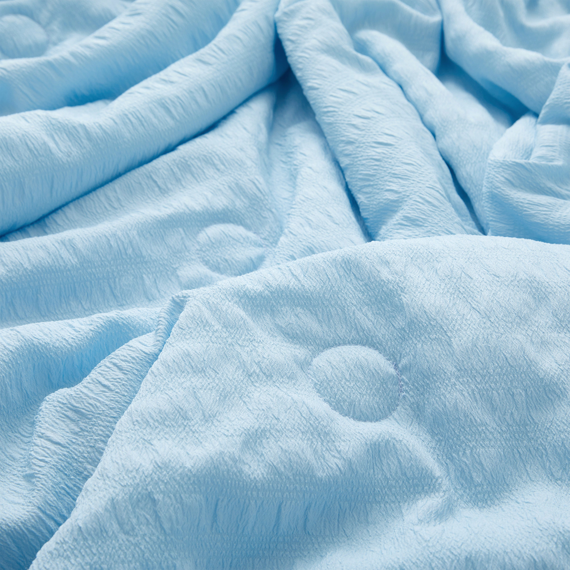 PEACENEST Reversible Cooling Seersucker Blanket, Lightweight Breathable All-Season Bedding
