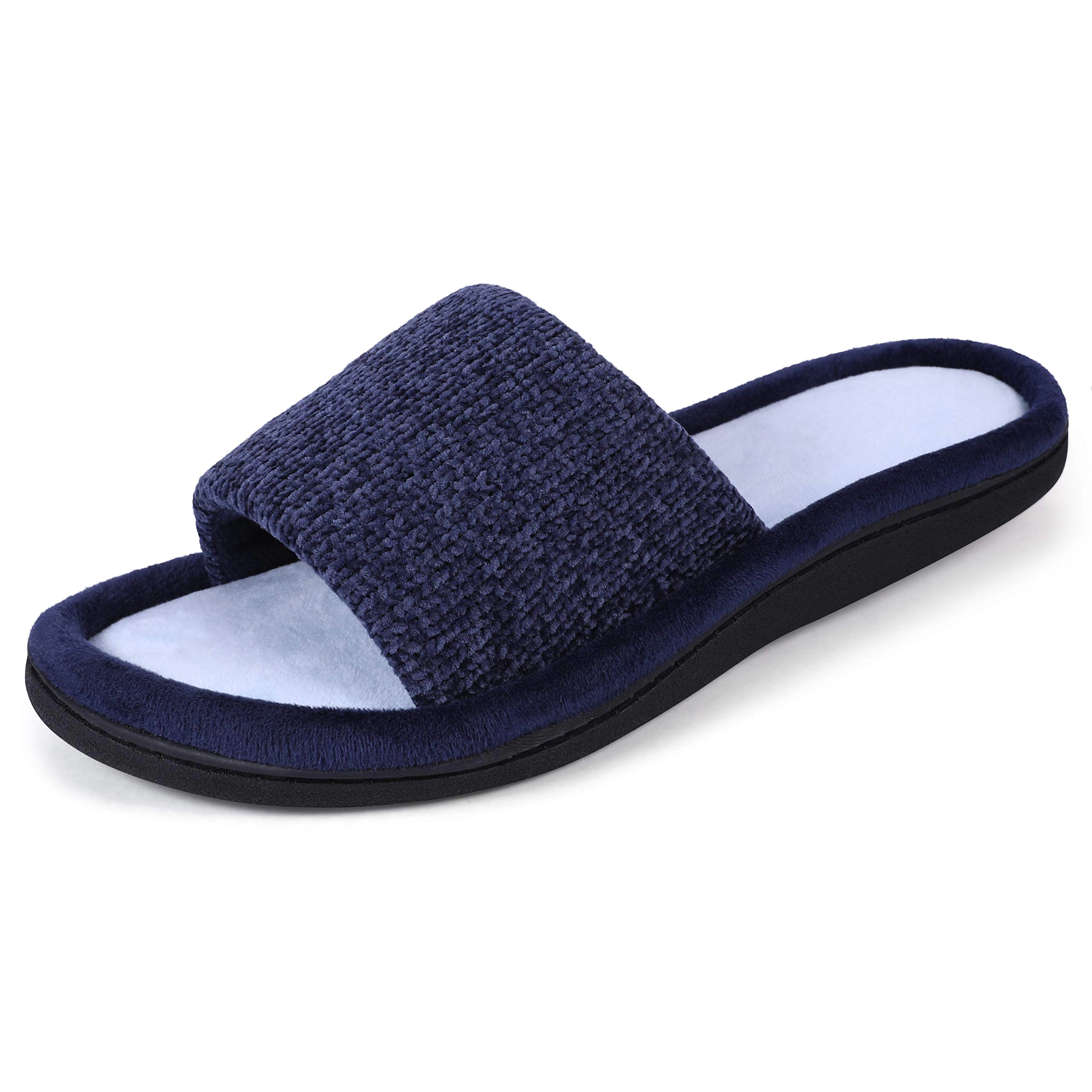 Roxoni Women's Soft Open-Toe Memory Foam Slide Slippers