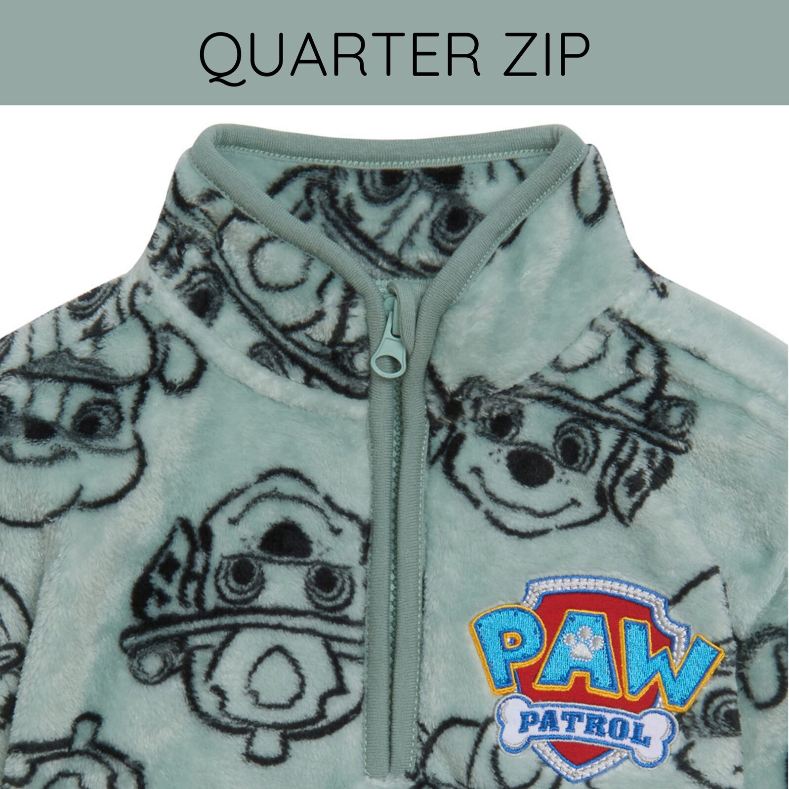 Paw Patrol Boys' Fleece Quarter-Zip Sweatshirt