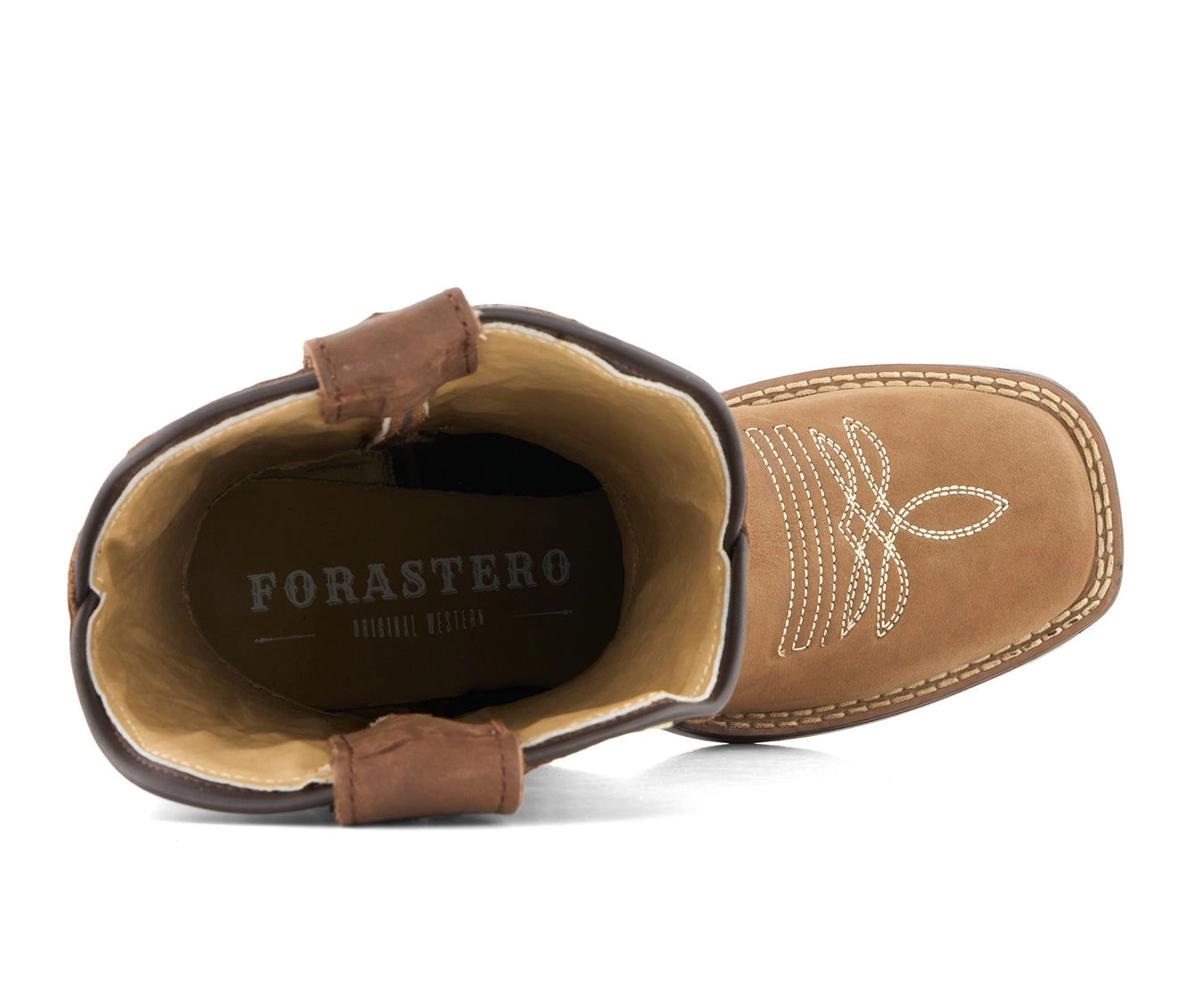 Forastero Womens Authentic Leather Floral Embroidery Western Boots