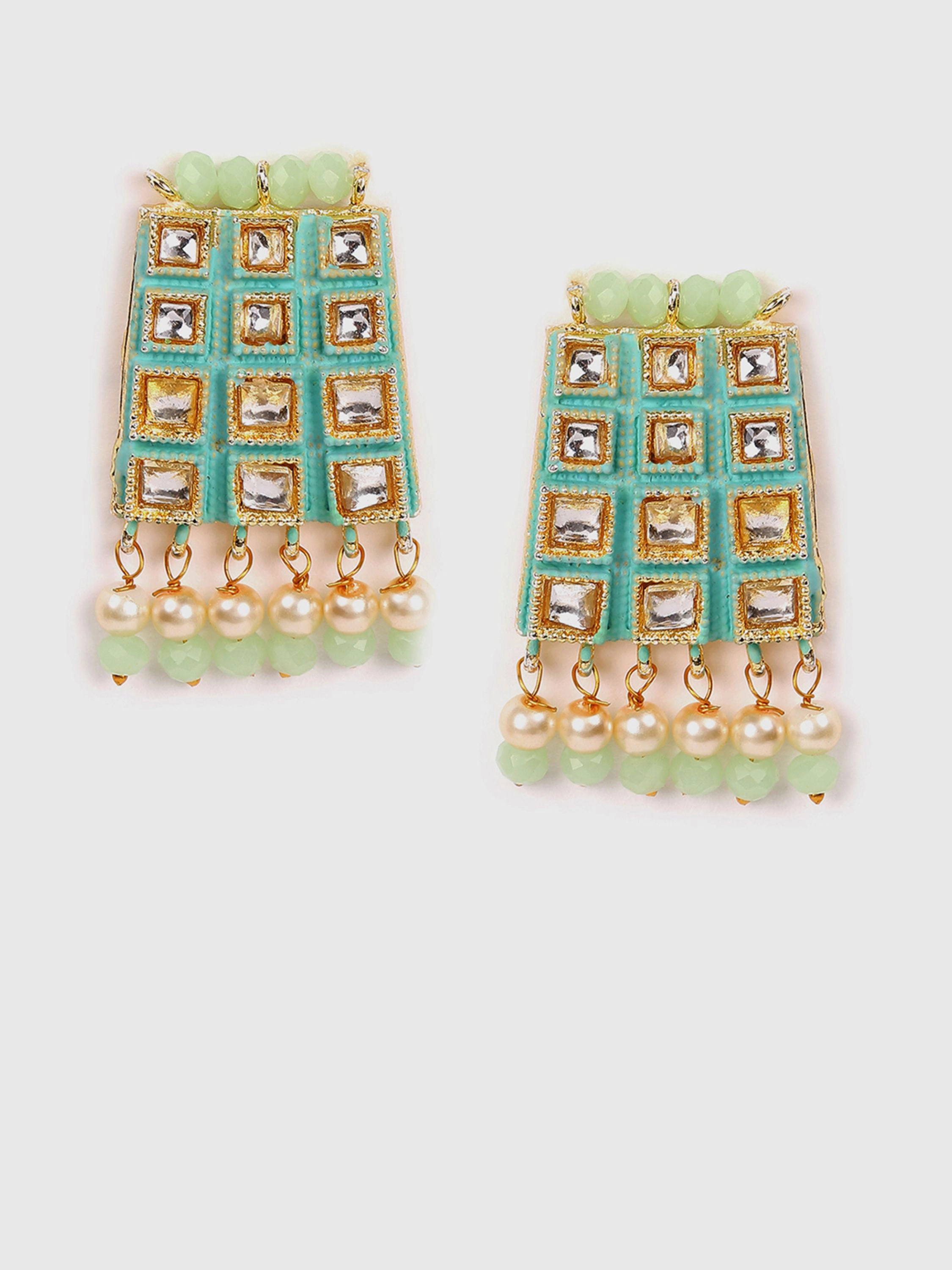 SOHI Women's Kundan Meenakari Jaipuri Choker Set