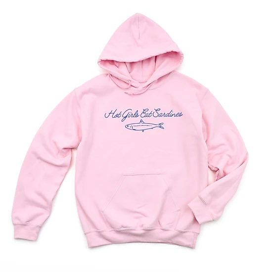 Simply Sage Market - Hot Girls Eat Sardines Cursive - Women's Graphic Hoodie