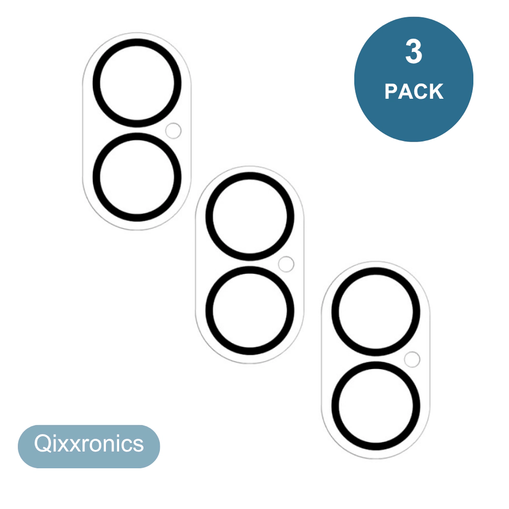 Qixxronics 3-PACK Camera Lens Protector for iPhone Camera Lens Tempered Glass Protector [Night Circle