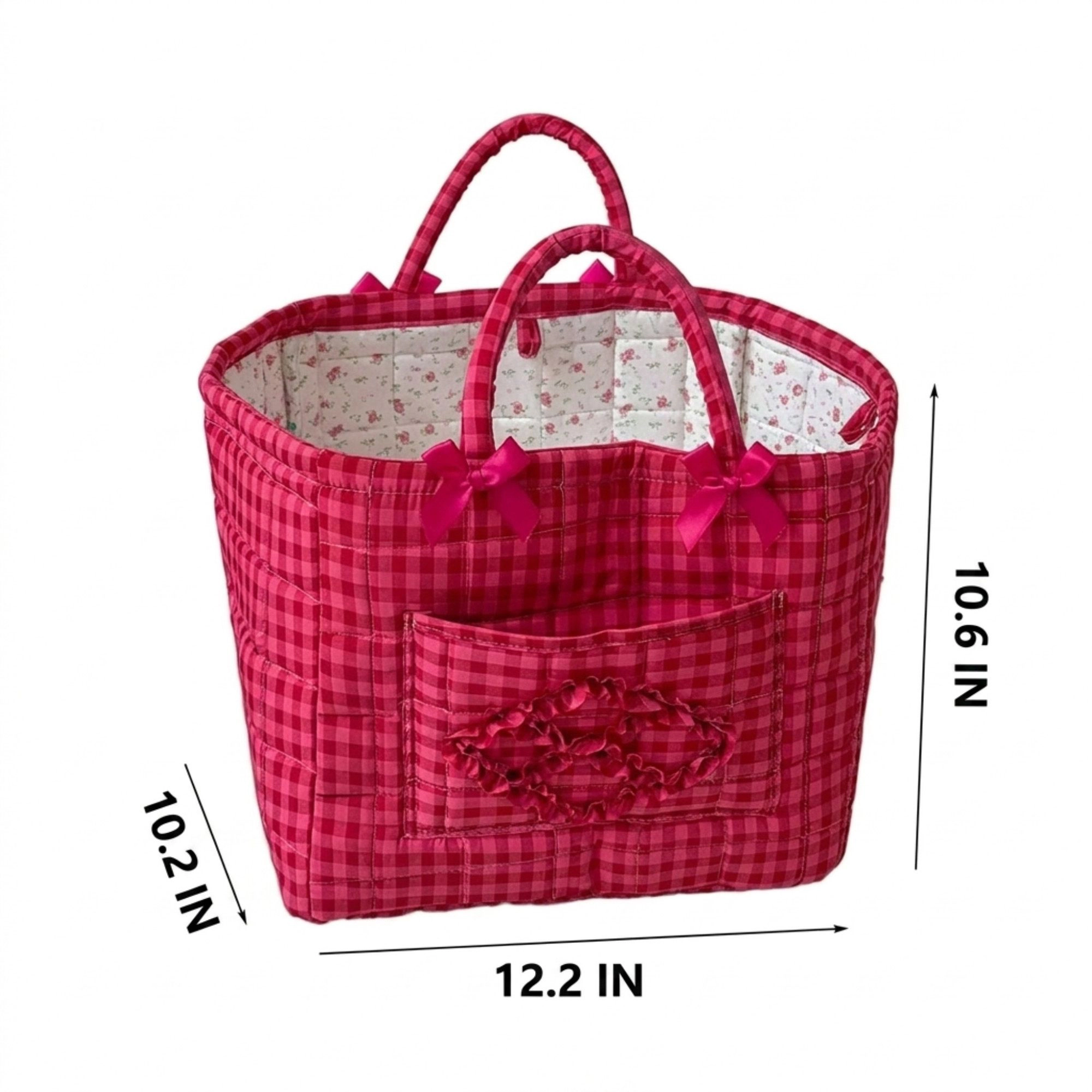 Alilang Unisex Large Quilted Storage Caddy Organizer Tote with Handles