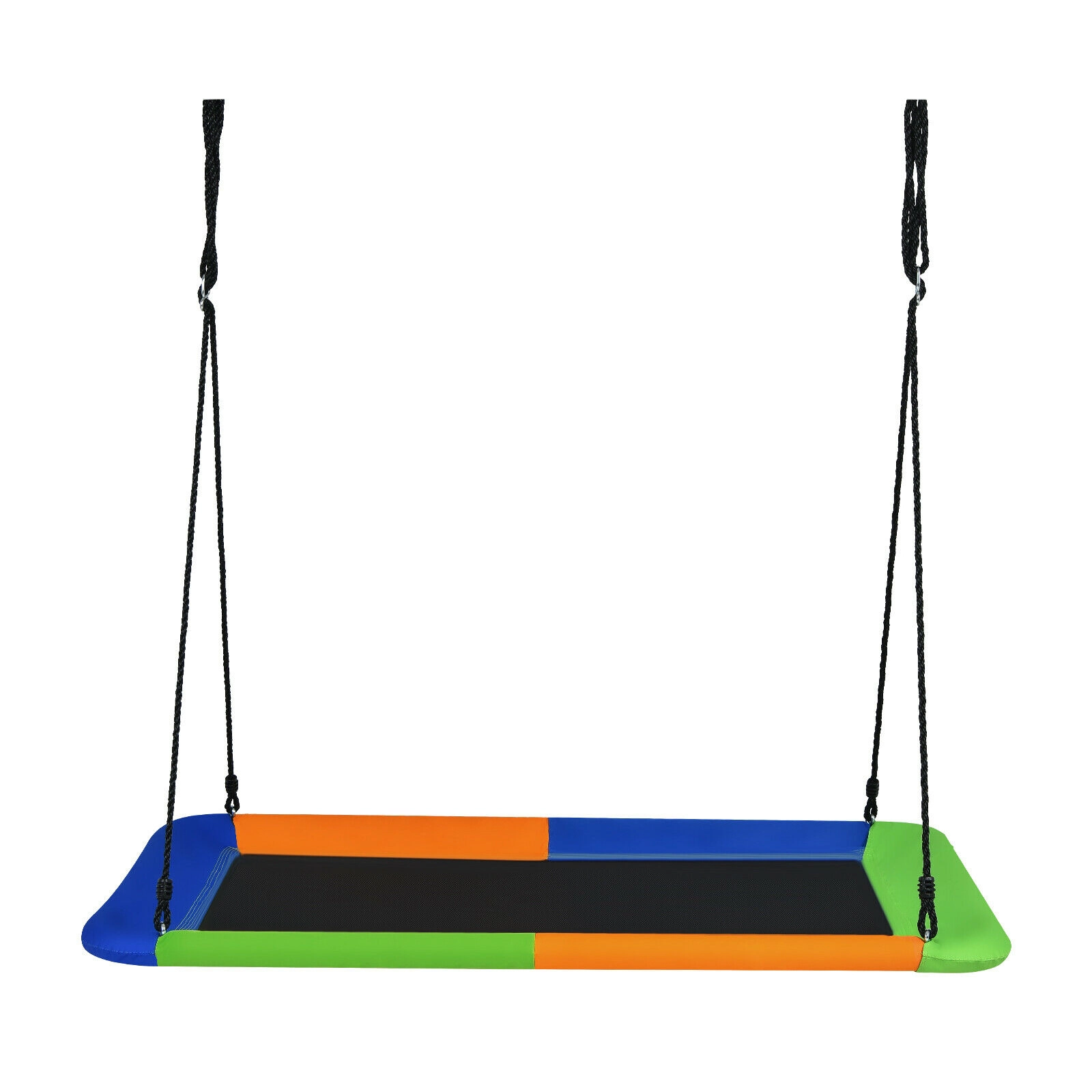 SUGIFT Kids Multicolor Platform Tree Swing with 2 Hanging Straps 60-in W 40-in to 71-in H 700-lb Swing Capacity