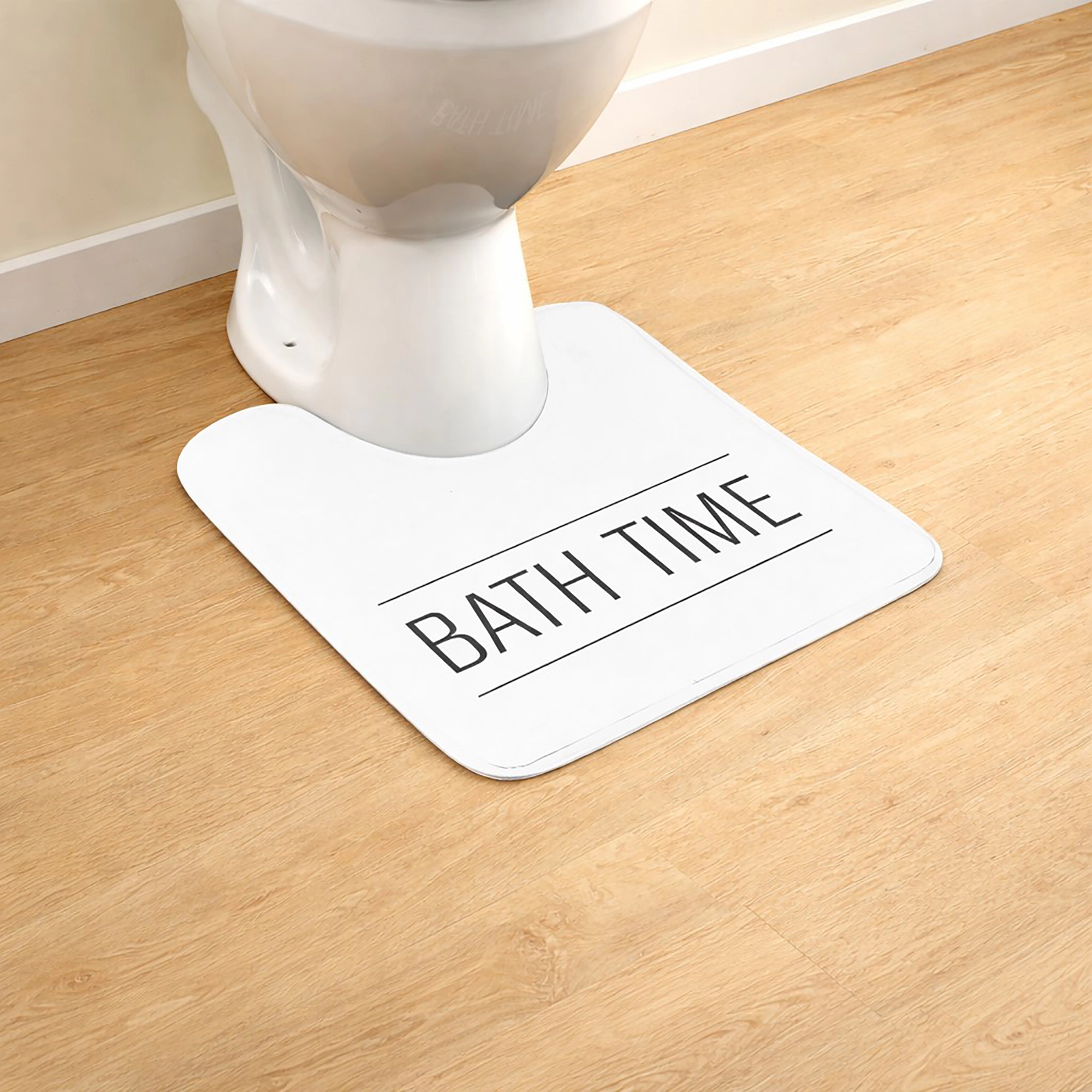 Evideco French Home Goods "Bath Time" Microfiber Memory Foam Toilet Contour Mat 20 x 18 in