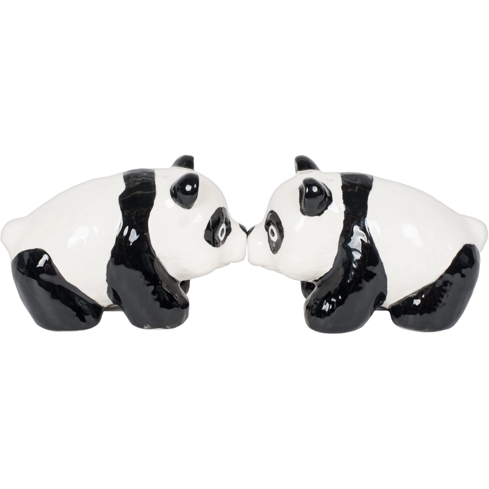 Pacific Giftware Cutie Panda Bears Kissing Attractives Magnetic Ceramic Salt and Pepper Shaker Set