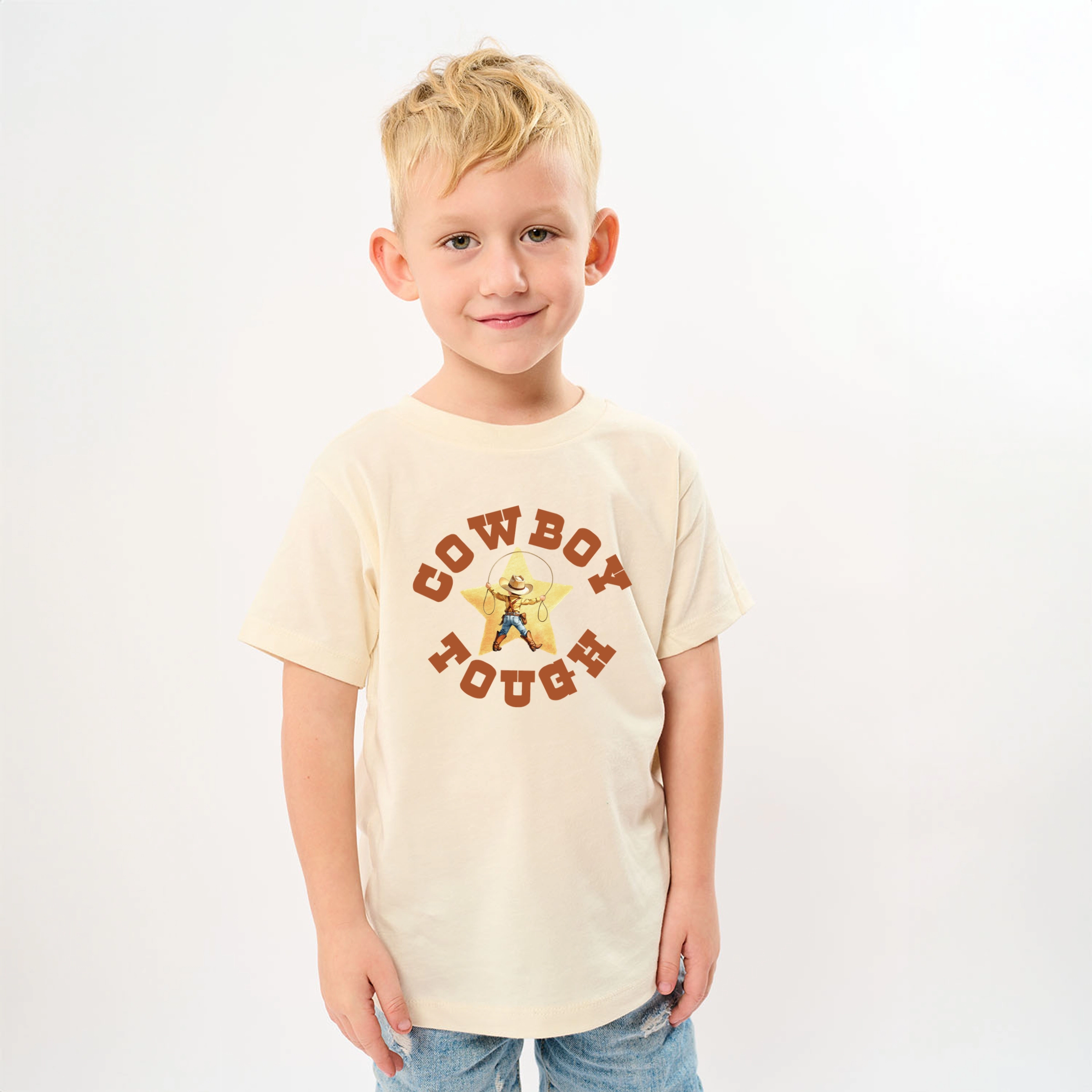 The Juniper Shop - Cowboy Tough Star Youth Short Sleeve Graphic T-Shirt