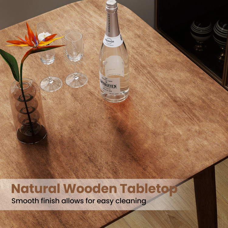 Hivvago 36 Inch Counter Height Bar Table Wooden High Top Pub Table With Solid Rubber Wood Legs