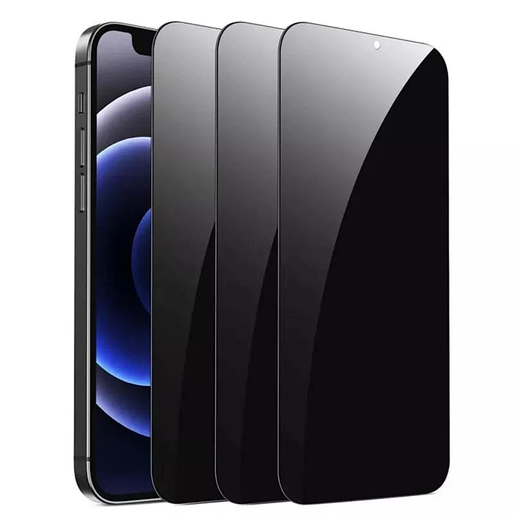 Qixxronics 3packs for iPhone 15 Plus Privacy Screen Protector Tempered Glass Scratch-Resistant