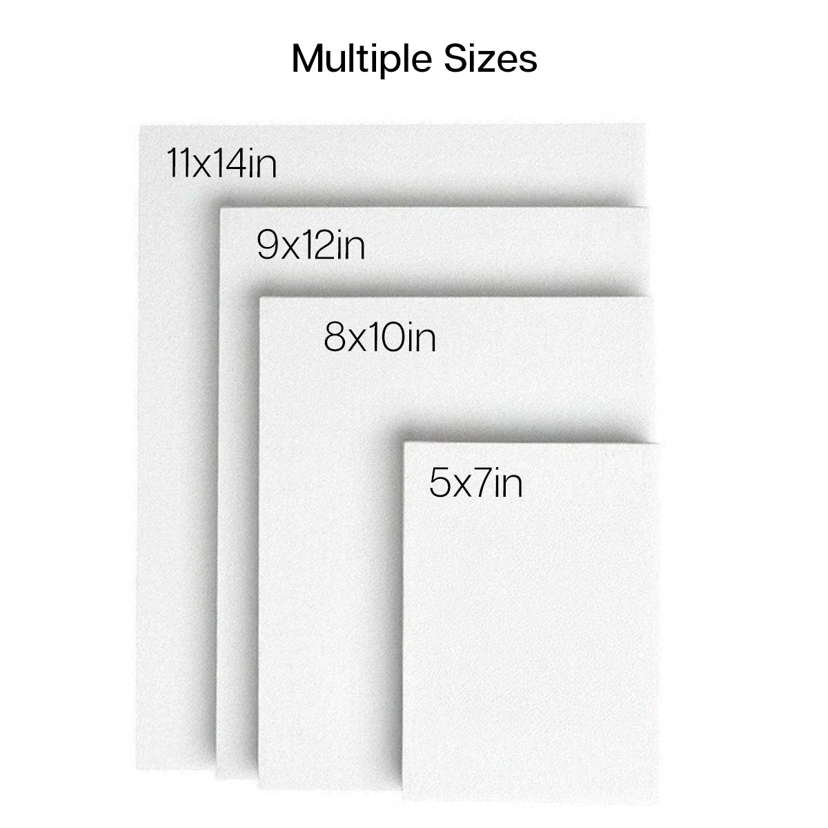 KINGART Canvas Panels Rectangular Mixed Sizes 28-Pack - 5x7, 8x10, 9x12, 11x14