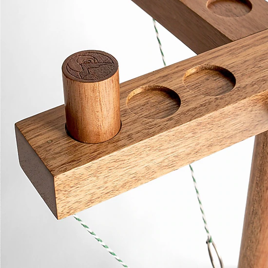 Elakai  Acacia Globetrotter Tabletop Hook Ring Game