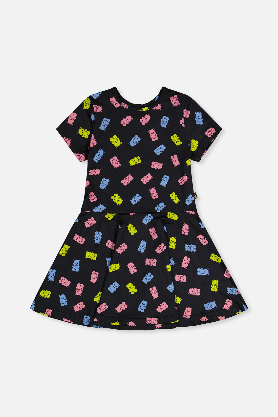 Deux par Girls Gummy Bear Print Short Sleeve Drop-Waist Dress