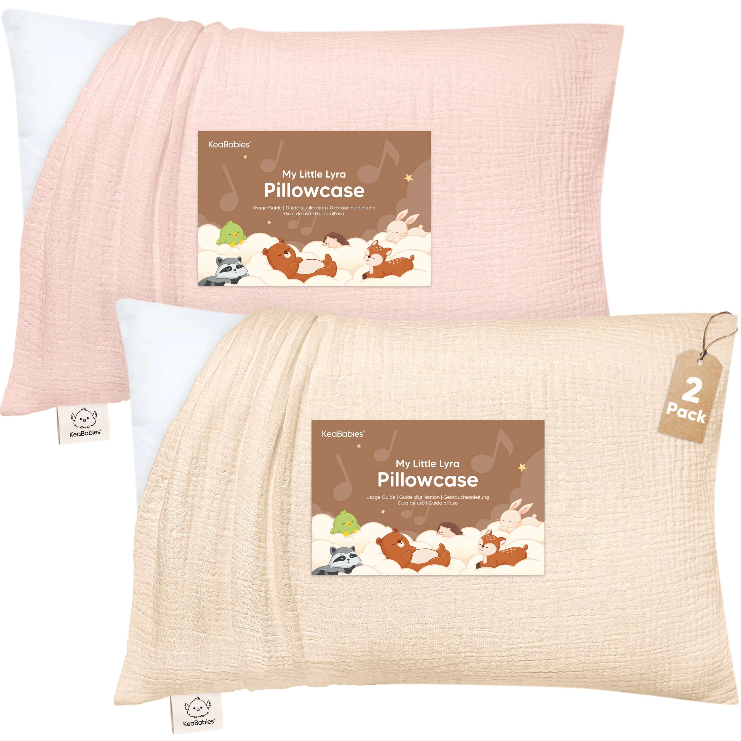 KeaBabies 2-Pack My Little Lyra Pillowcases
