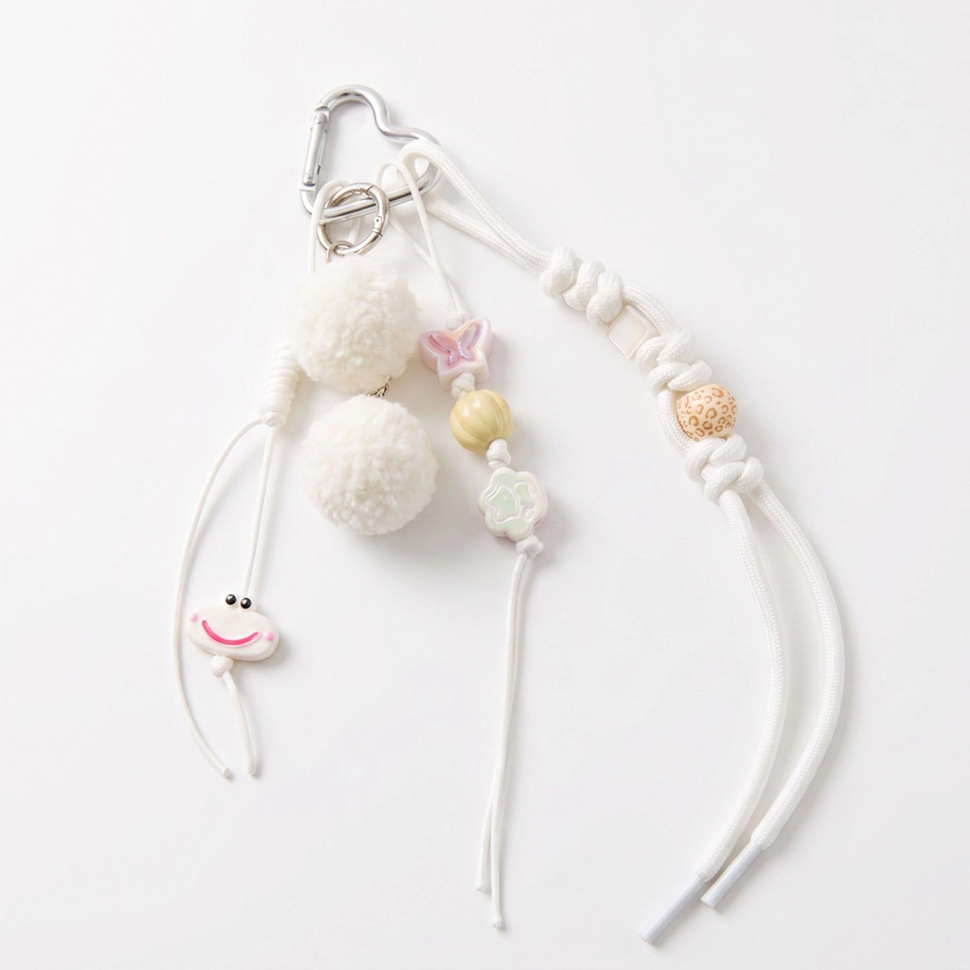 Alilang Women's 2-Piece Multi-Element Bag Charm with Hanging Strap and Decorative Accents