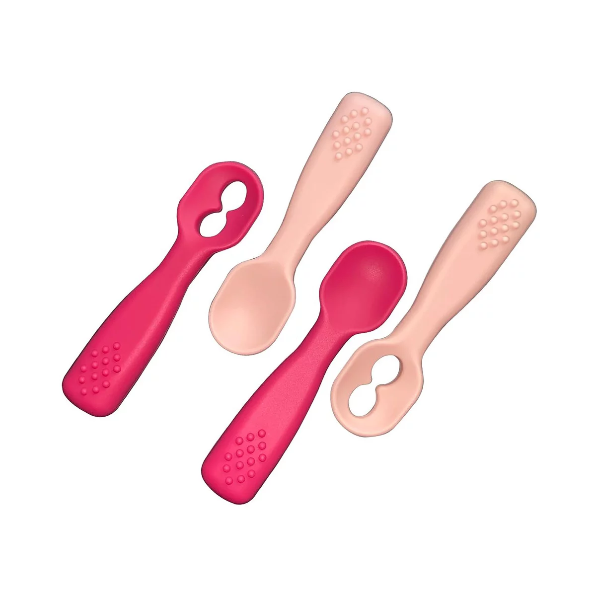 Sperric Silicone Baby Spoons First Stage Feeding 1 and 2, 4pcs