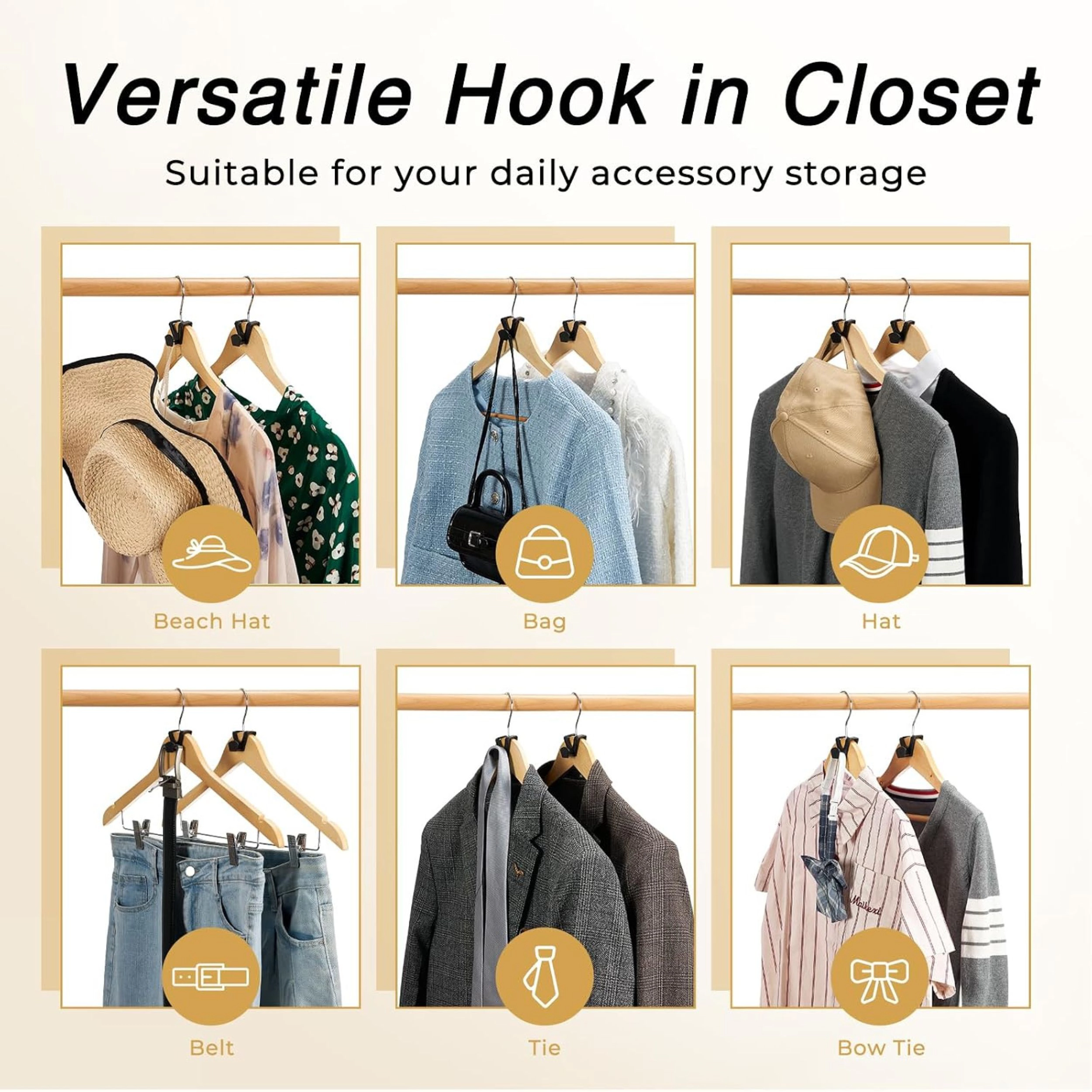 Stock Preferred Pack of 60 Space Saving Clothes Hanger Connector Hooks for Closet Organization