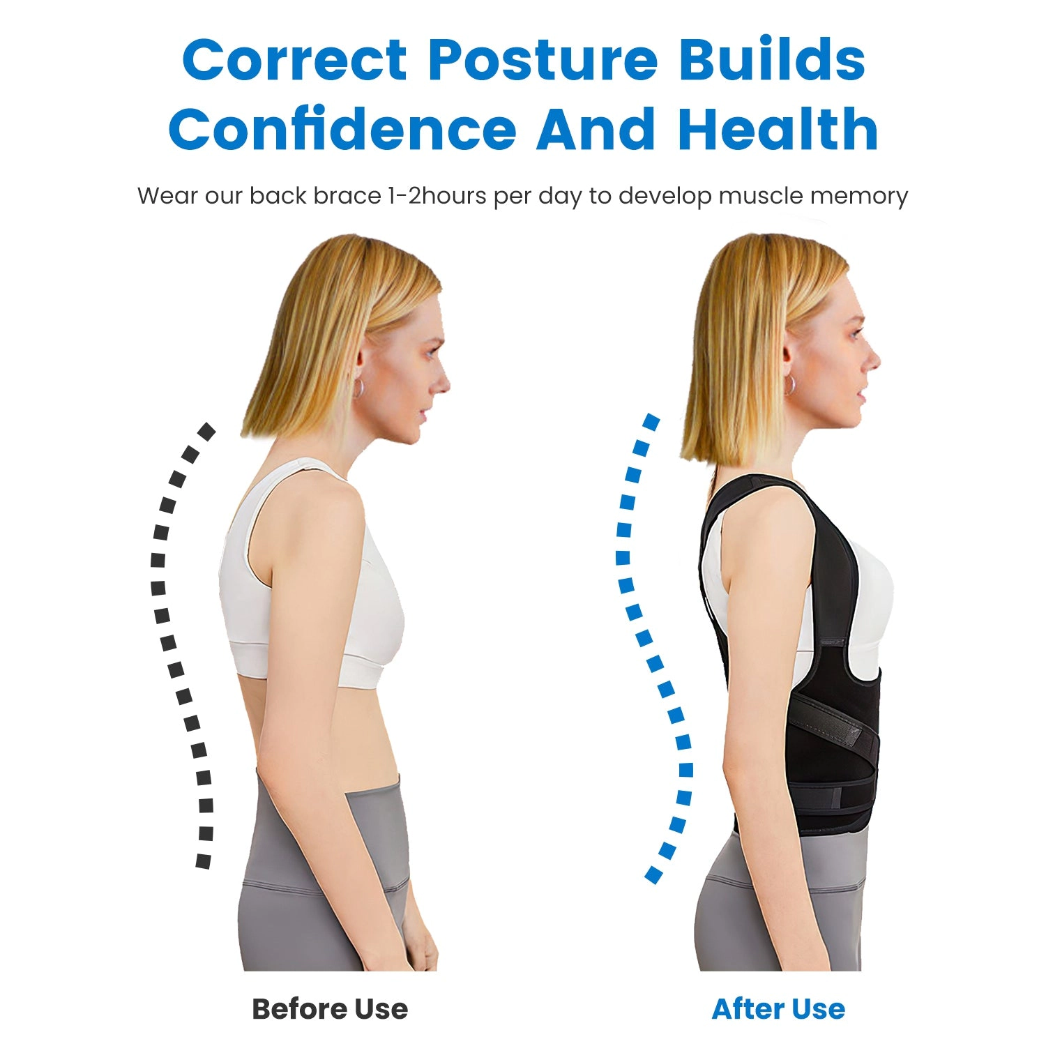 GBruno Adjustable Back Brace Posture Corrector