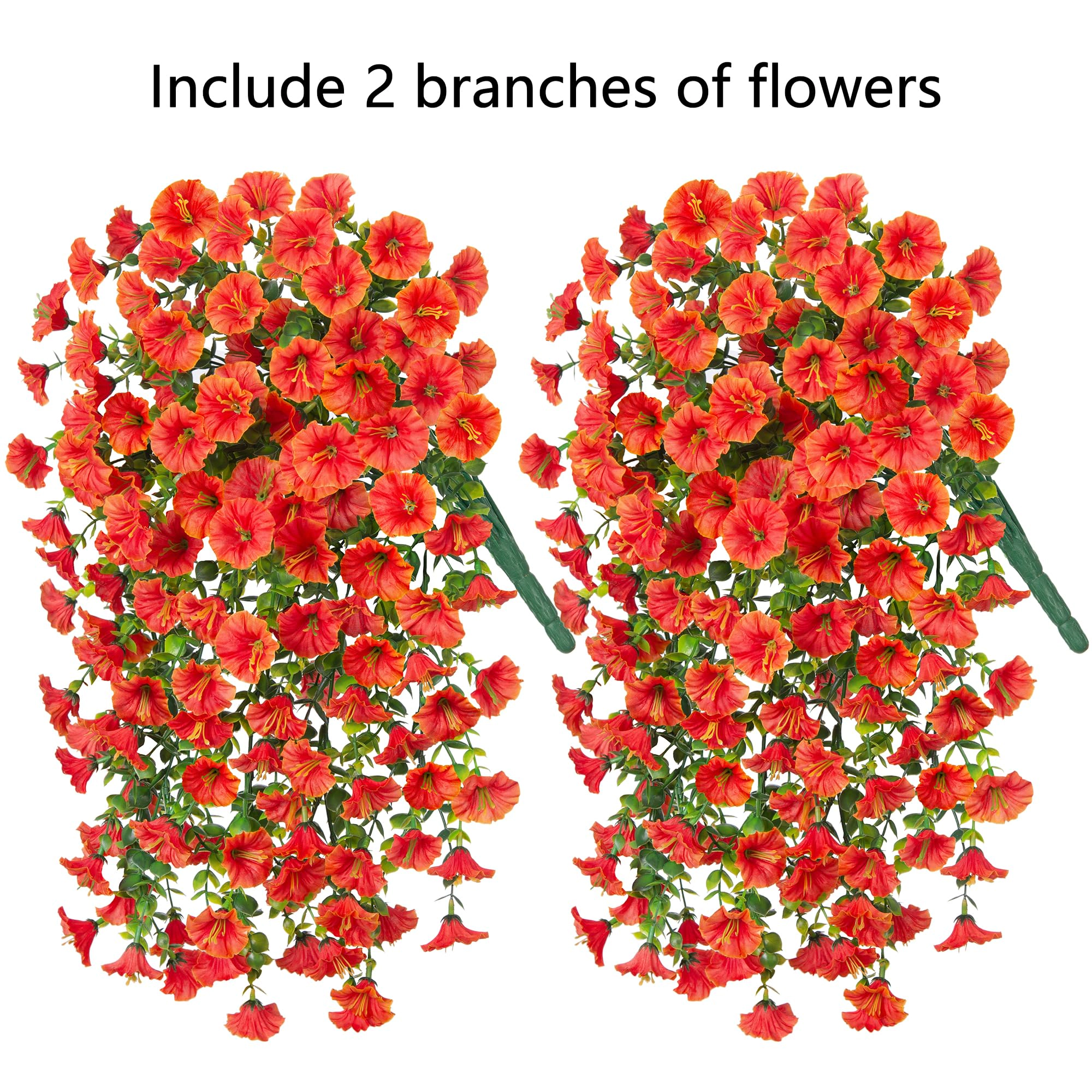 PUPWE Artificial Fall Mums Hanging Plants Outdoor