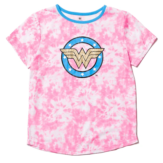 DC Comics Justice League Wonder Woman Girls' 2-Piece Pajama Shirt and Pants Set