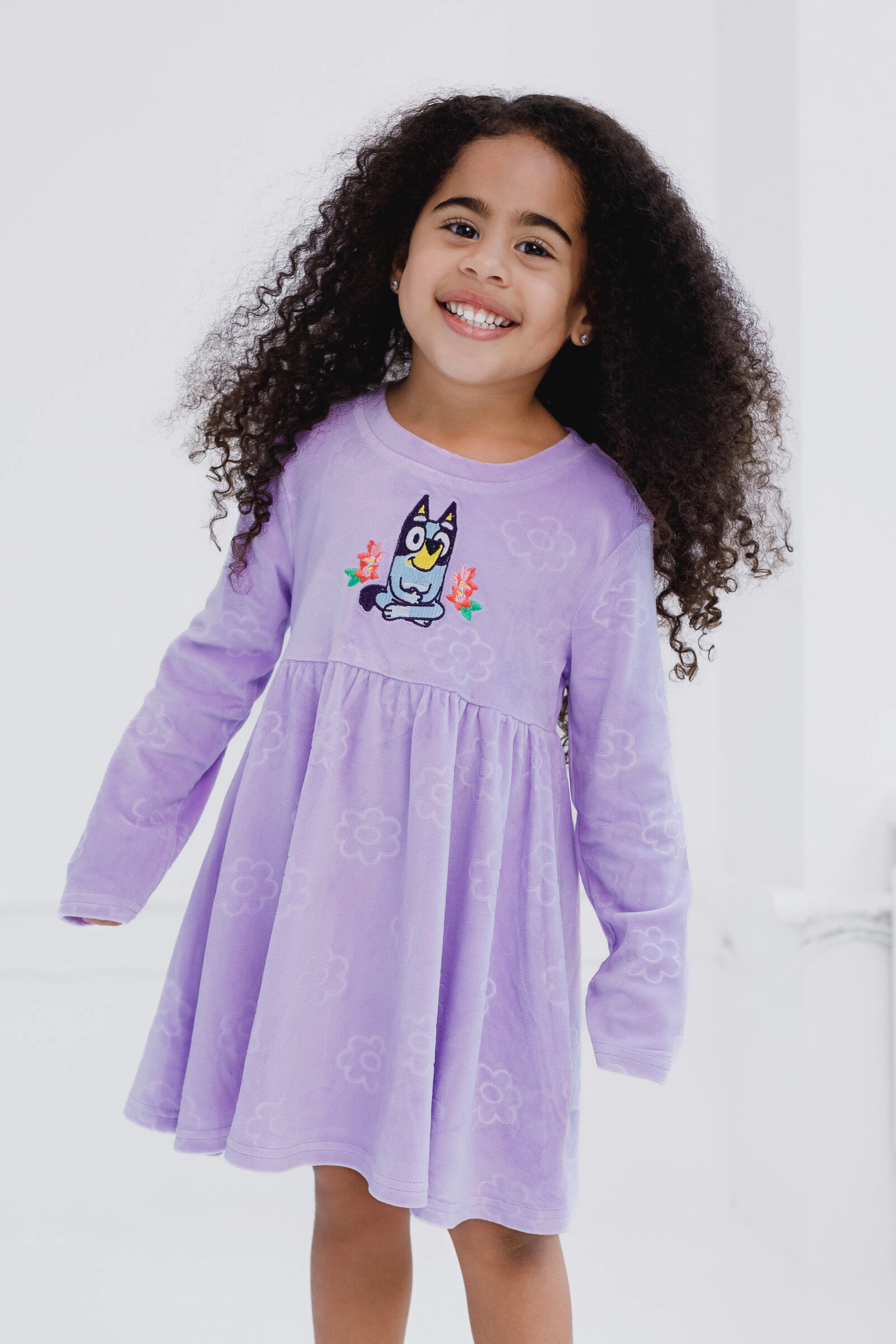 Bluey Girls' Velour Dress