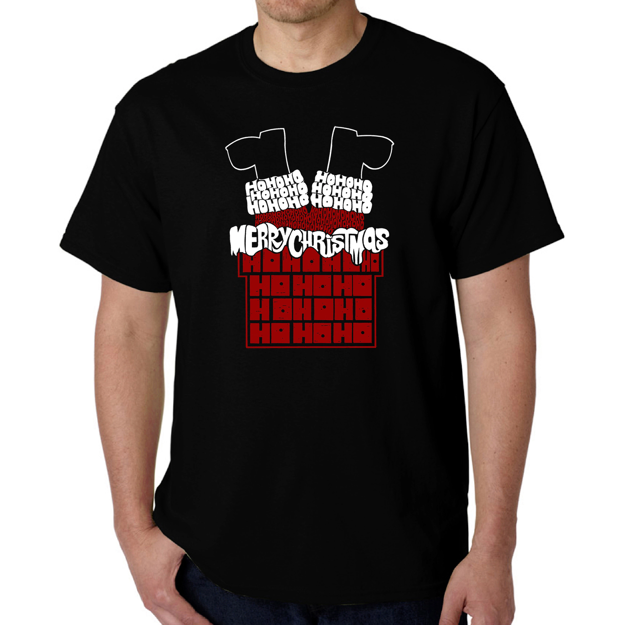 LA Pop Art Men's Word T-Shirt - Chimney Santa