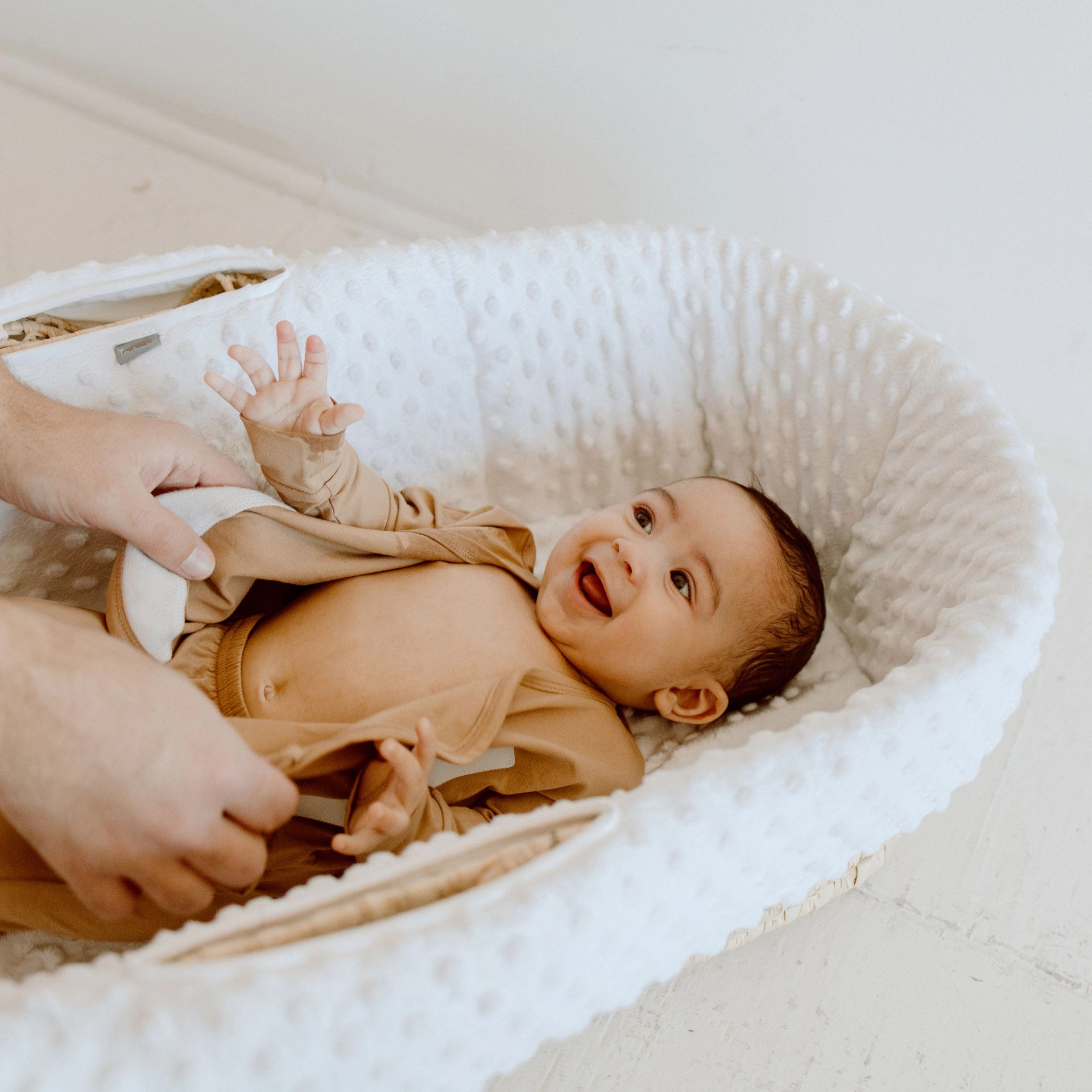 Bonsie Footie Mocha - Skin-to-Skin Wrap-Front Baby Onesie